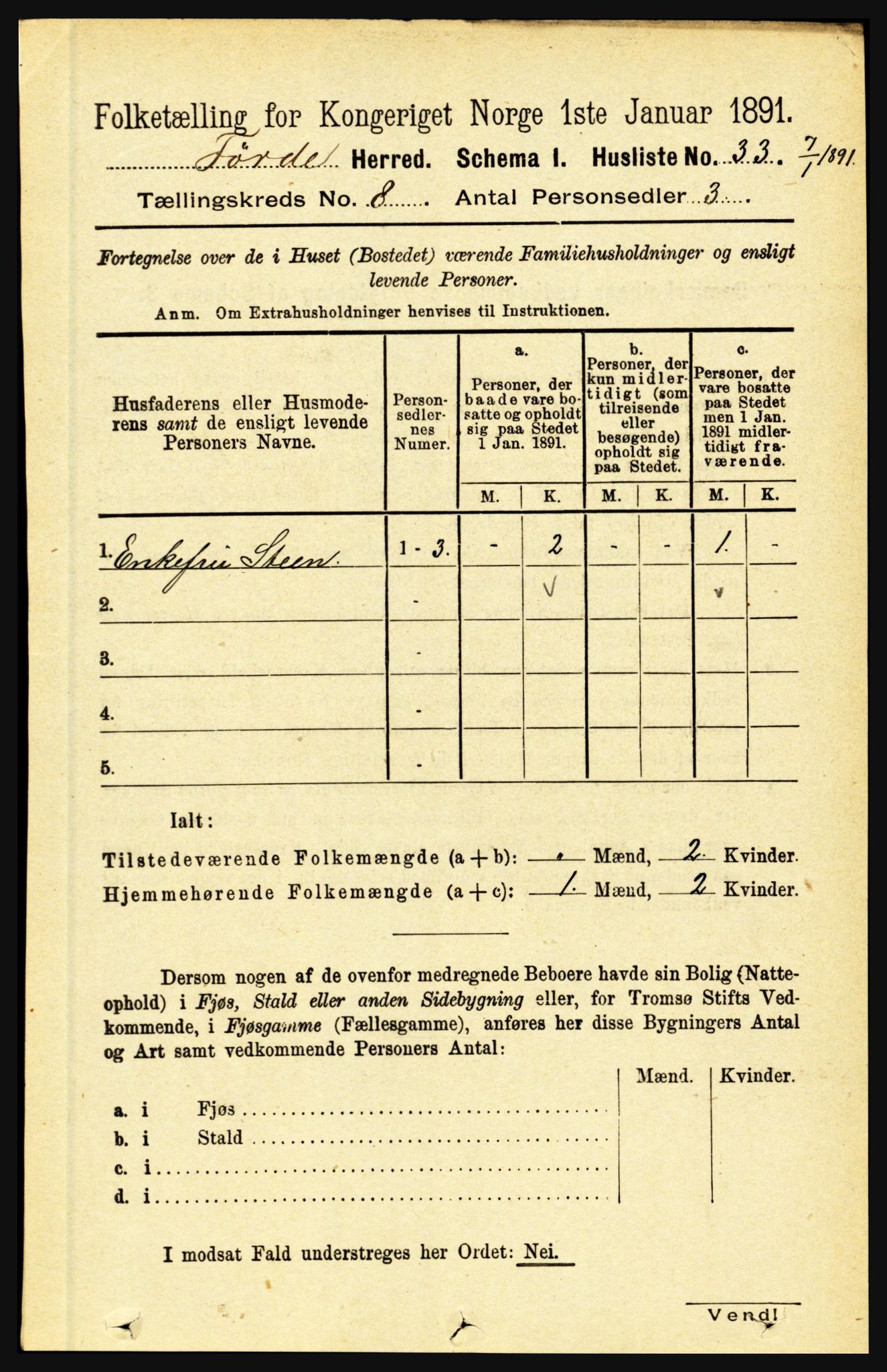 RA, Folketelling 1891 for 1432 Førde herred, 1891, s. 2838