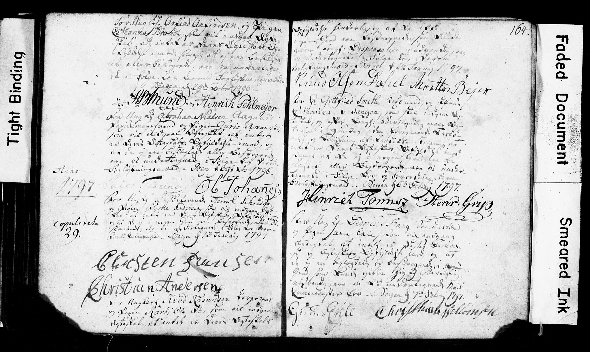 Korskirken sokneprestembete, SAB/A-76101: Forlovererklæringer nr. II.5.1, 1776-1816, s. 164
