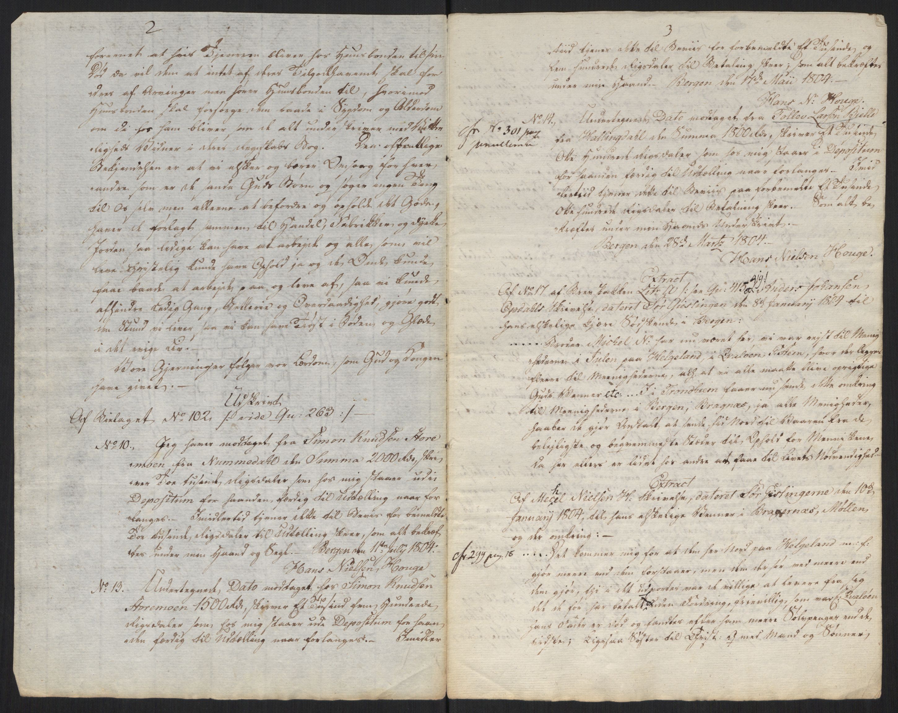 Justisdepartementet, Kommisjon i saken mot Hans Nielsen Hauge 1804, AV/RA-S-1151/D/L0004: Hans Nielsen Hauges sak, 1813, s. 541