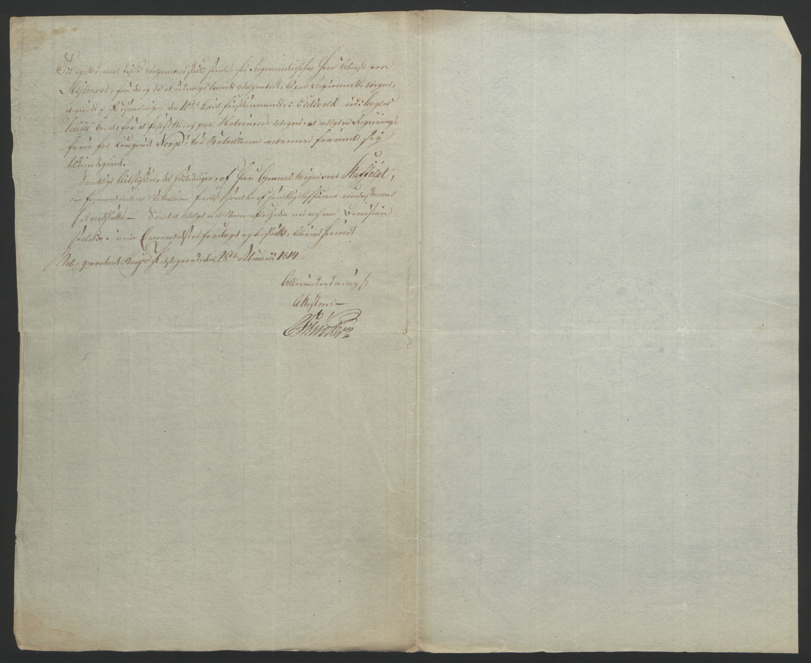 Statsrådssekretariatet, RA/S-1001/D/Db/L0007: Fullmakter for Eidsvollsrepresentantene i 1814. , 1814, s. 112