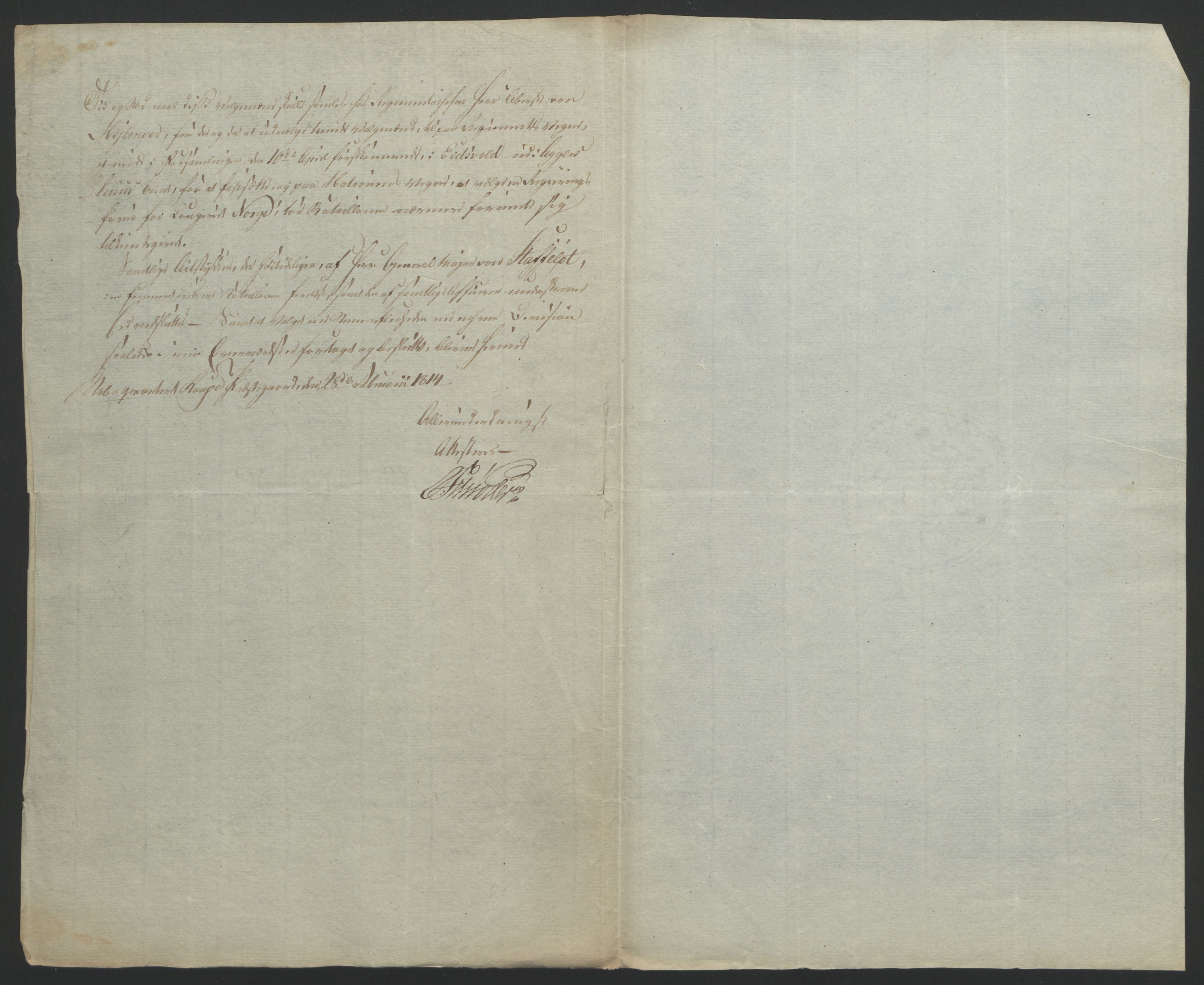 Statsrådssekretariatet, AV/RA-S-1001/D/Db/L0007: Fullmakter for Eidsvollsrepresentantene i 1814. , 1814, s. 112
