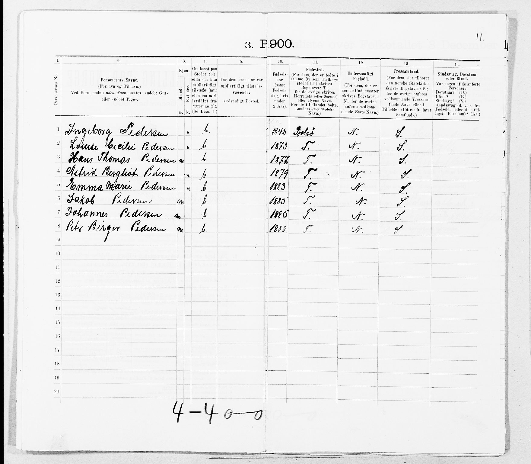 SAT, Folketelling 1900 for 1503 Kristiansund kjøpstad, 1900, s. 682