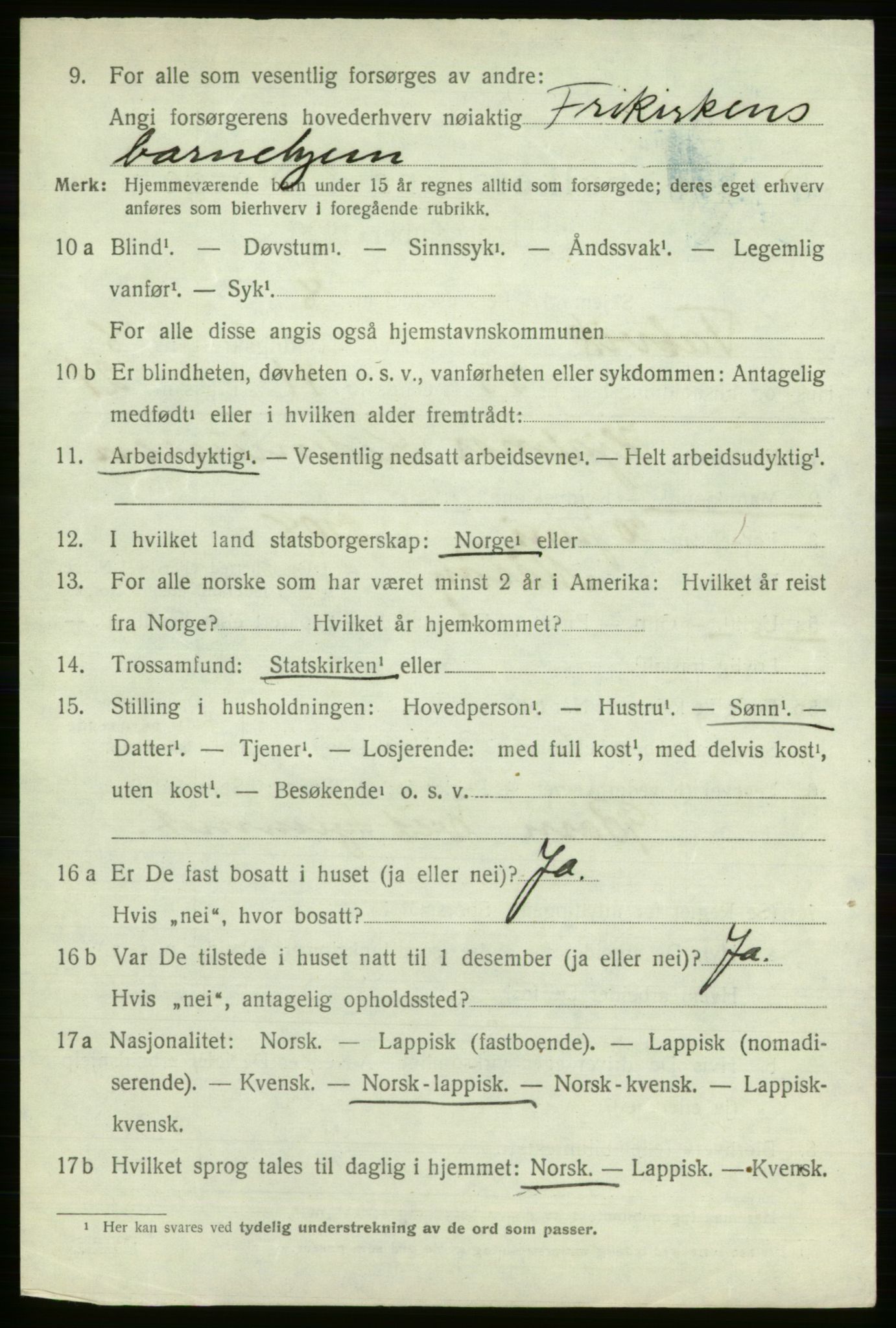 SATØ, Folketelling 1920 for 2013 Talvik herred, 1920, s. 5349