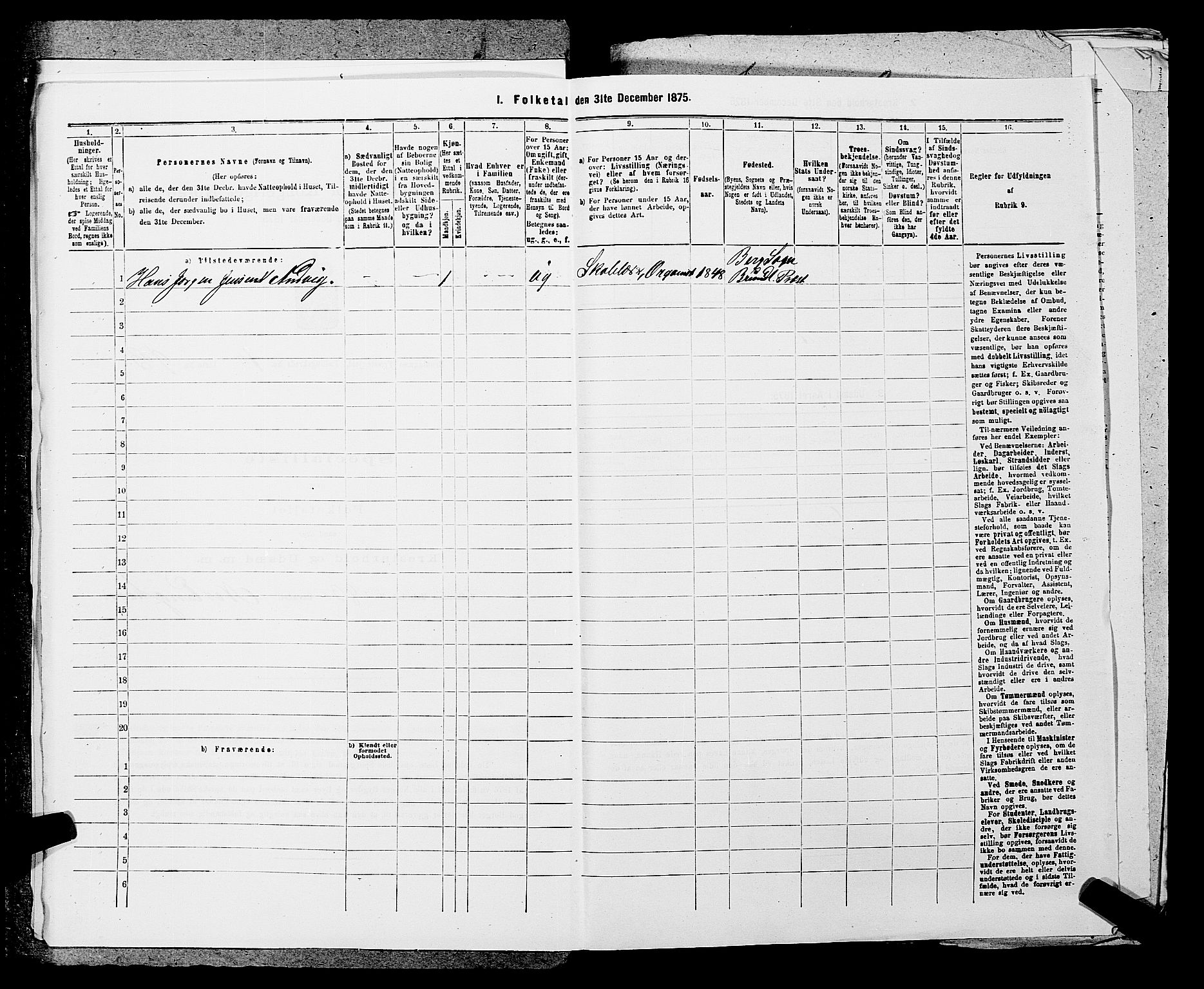 SAKO, Folketelling 1875 for 0726P Brunlanes prestegjeld, 1875, s. 1383