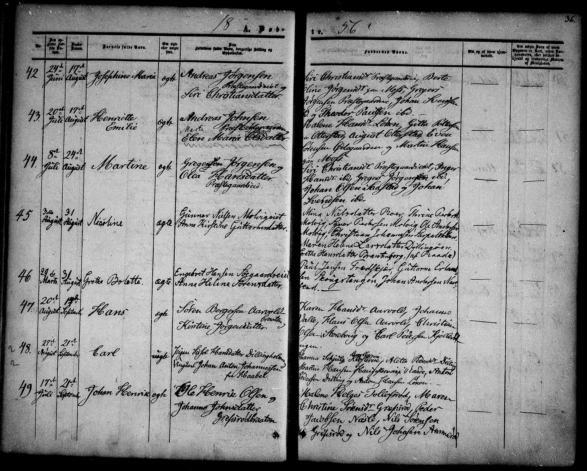 Rygge prestekontor Kirkebøker, AV/SAO-A-10084b/F/Fa/L0005: Ministerialbok nr. 5, 1852-1871, s. 36