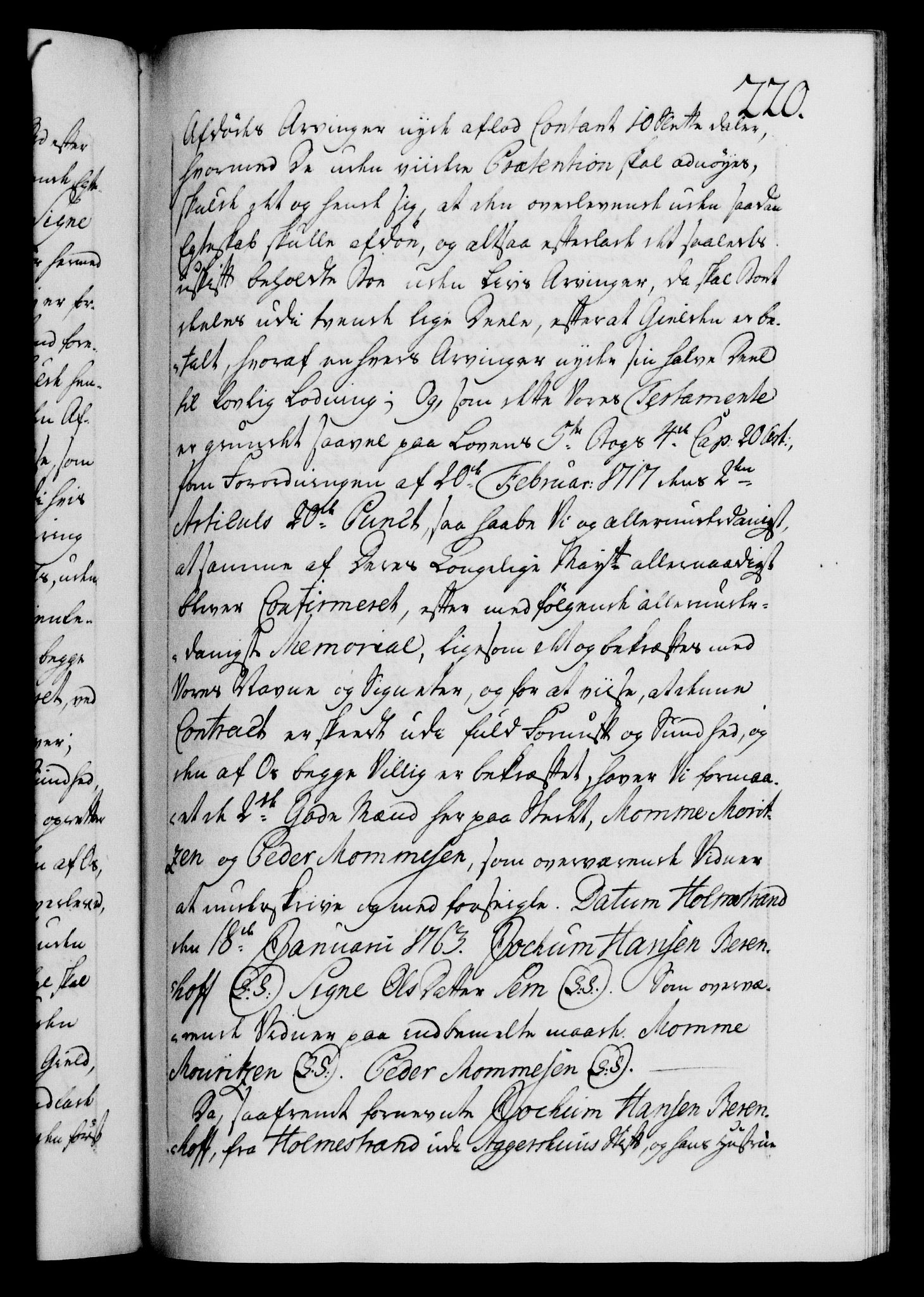 Danske Kanselli 1572-1799, AV/RA-EA-3023/F/Fc/Fca/Fcaa/L0042: Norske registre, 1763-1766, s. 220a