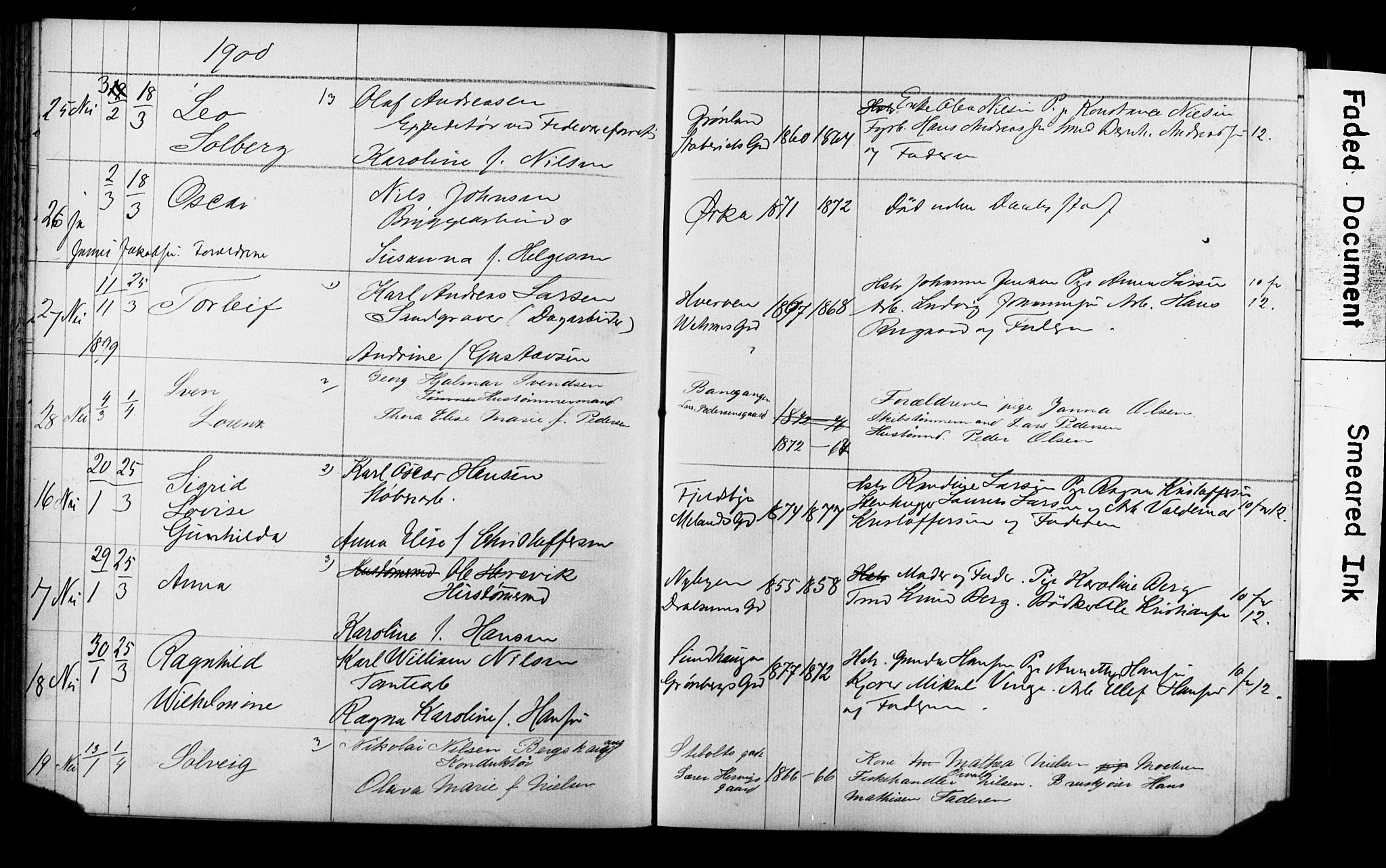 Strømsø kirkebøker, AV/SAKO-A-246/Y/Ya/L0005: Kladd til kirkebok nr. I 5, 1897-1903