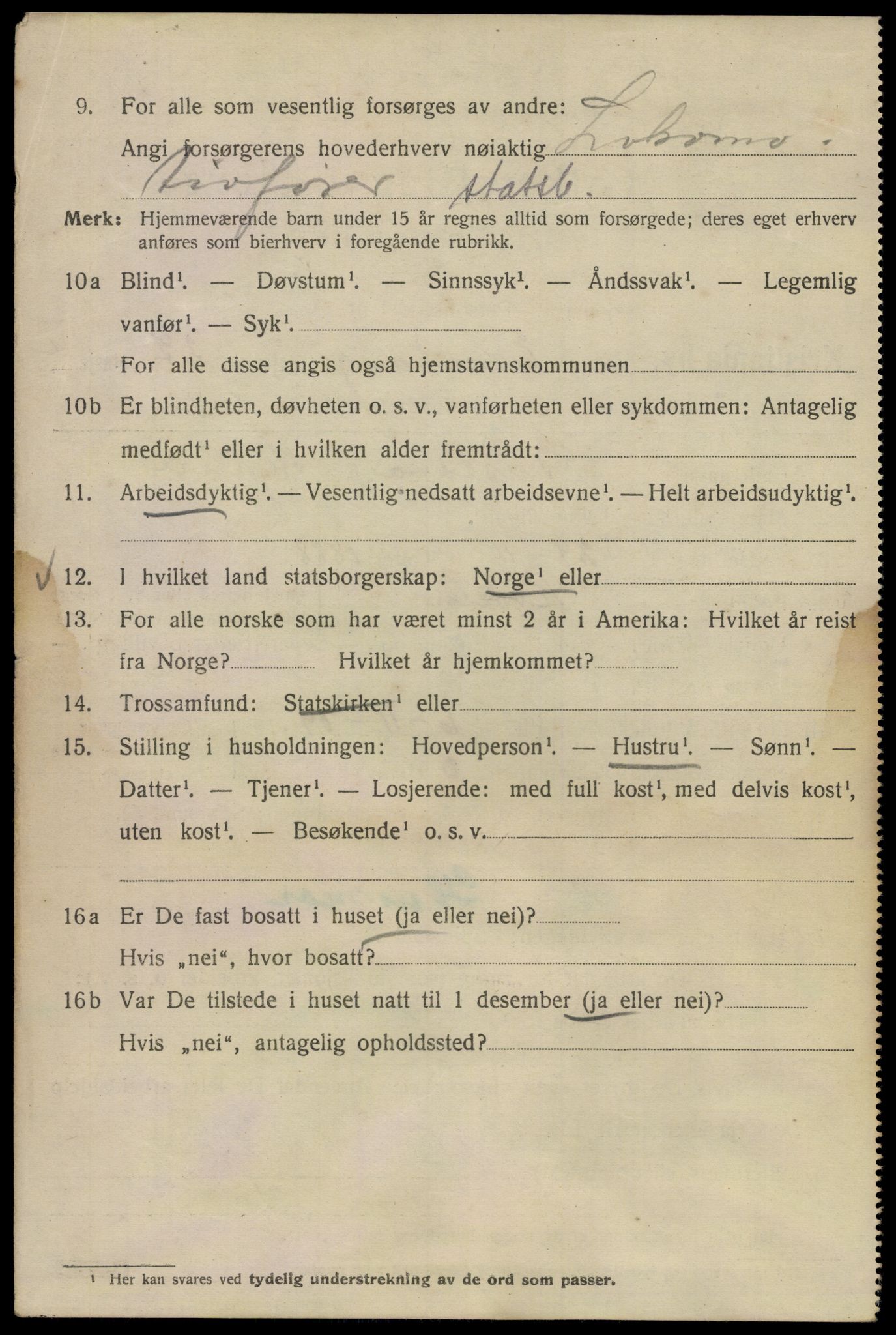 SAO, Folketelling 1920 for 0301 Kristiania kjøpstad, 1920, s. 218064