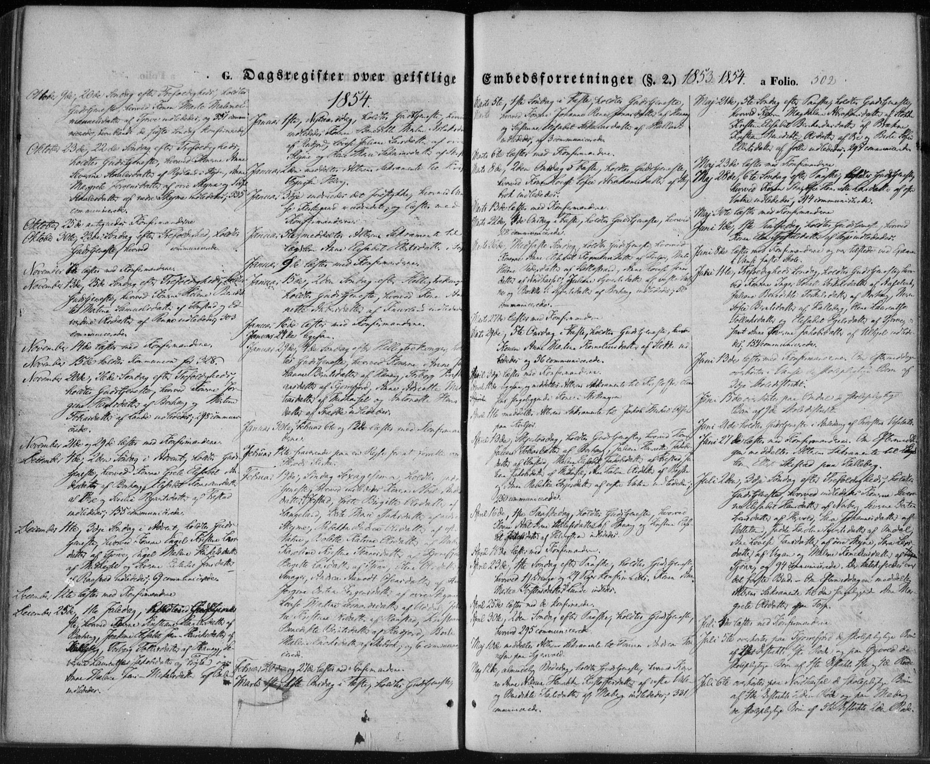 Lista sokneprestkontor, SAK/1111-0027/F/Fa/L0010: Ministerialbok nr. A 10, 1846-1861, s. 502