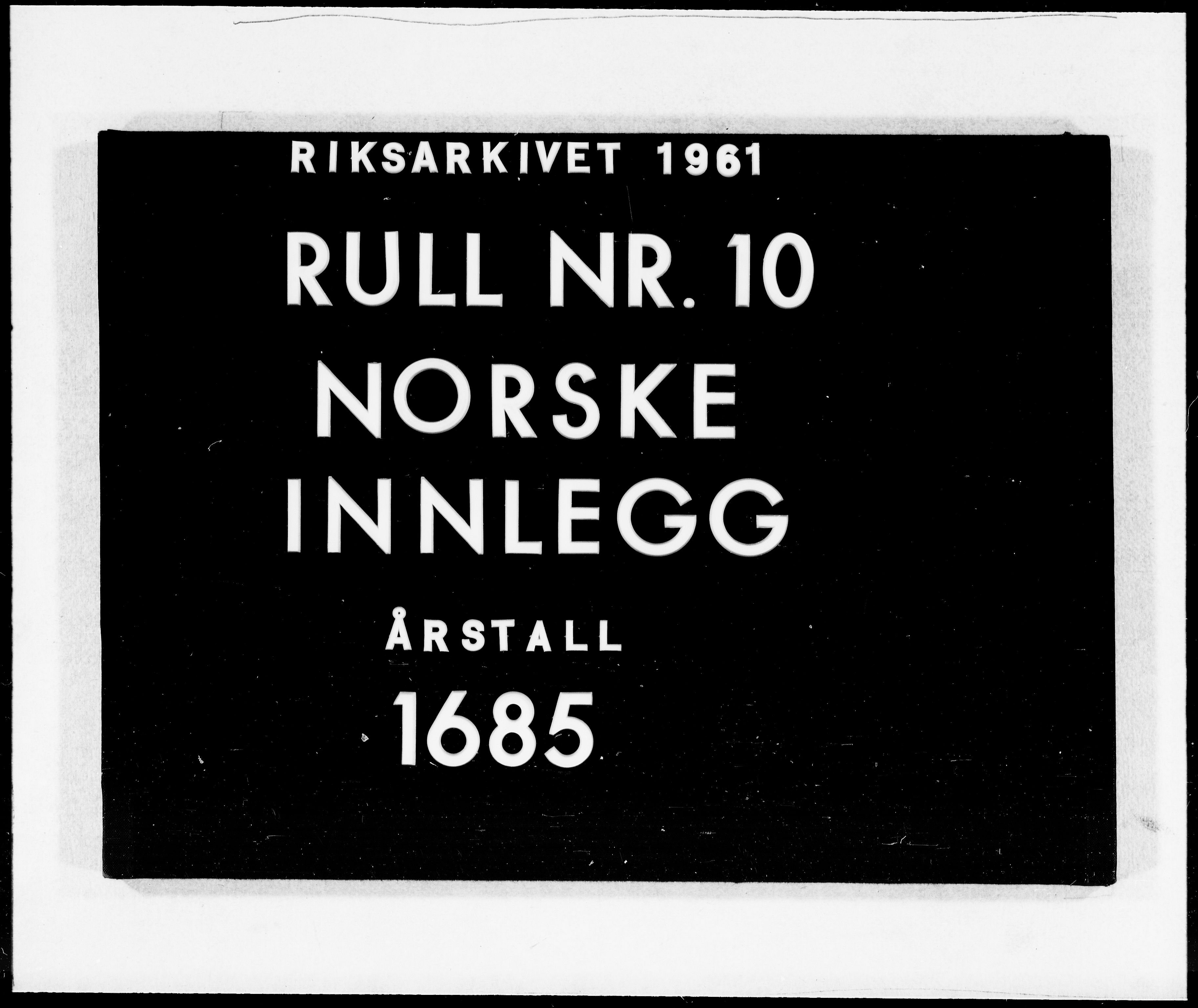 Danske Kanselli 1572-1799, AV/RA-EA-3023/F/Fc/Fcc/Fcca/L0039: Norske innlegg 1572-1799, 1685-1686, s. 43