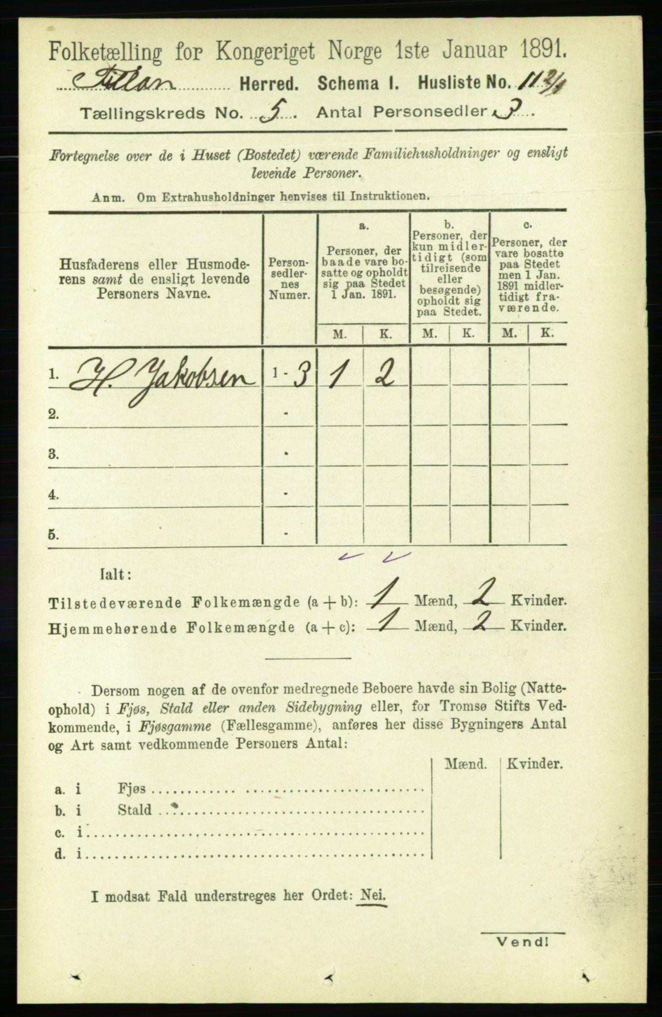 RA, Folketelling 1891 for 1616 Fillan herred, 1891, s. 966