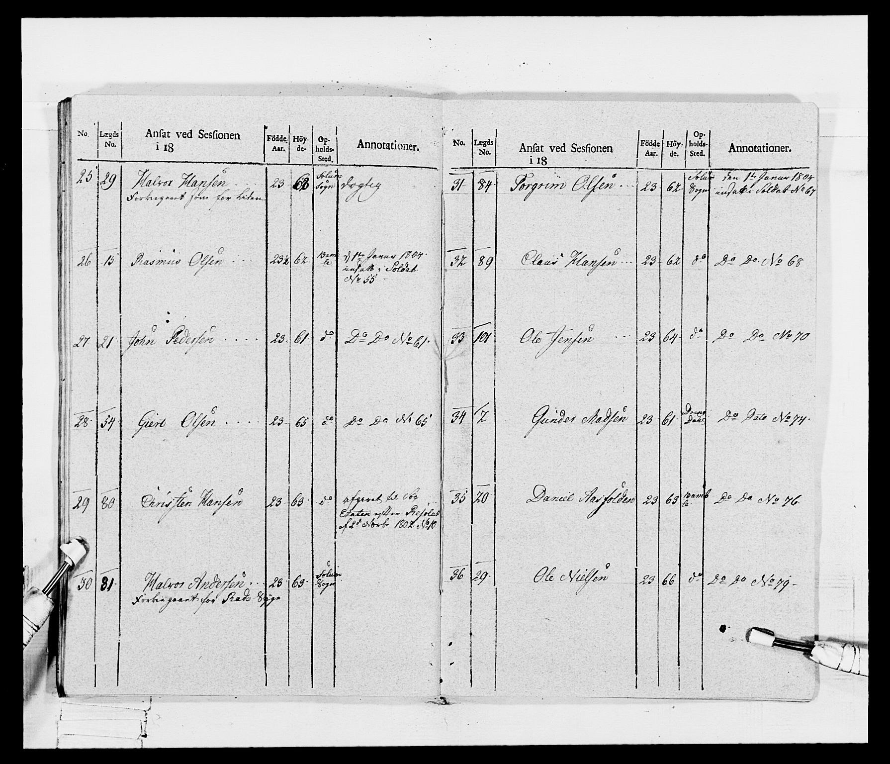 Generalitets- og kommissariatskollegiet, Det kongelige norske kommissariatskollegium, AV/RA-EA-5420/E/Eh/L0115: Telemarkske nasjonale infanteriregiment, 1802-1805, s. 279