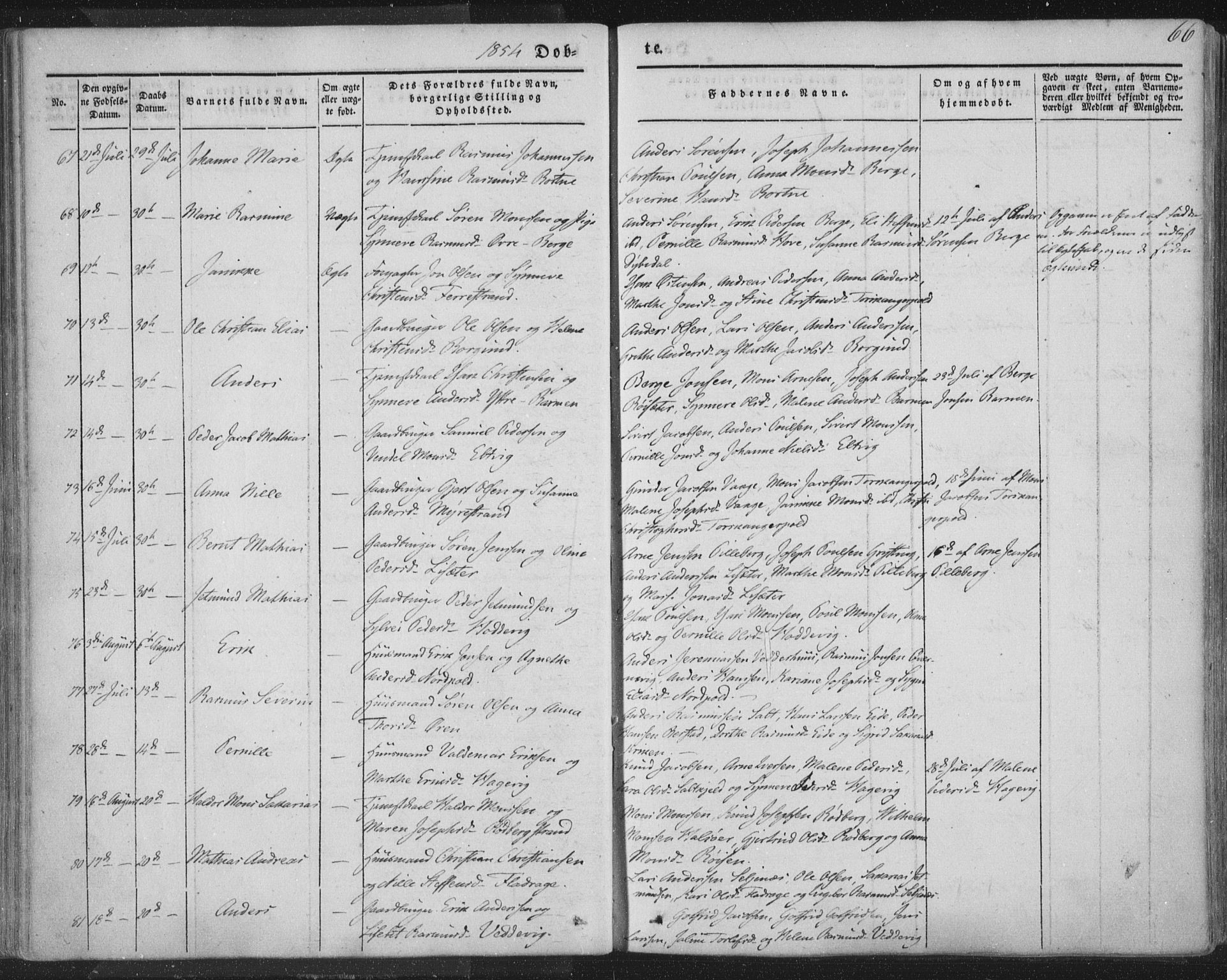Selje sokneprestembete, AV/SAB-A-99938/H/Ha/Haa/Haaa: Ministerialbok nr. A 10, 1844-1858, s. 66