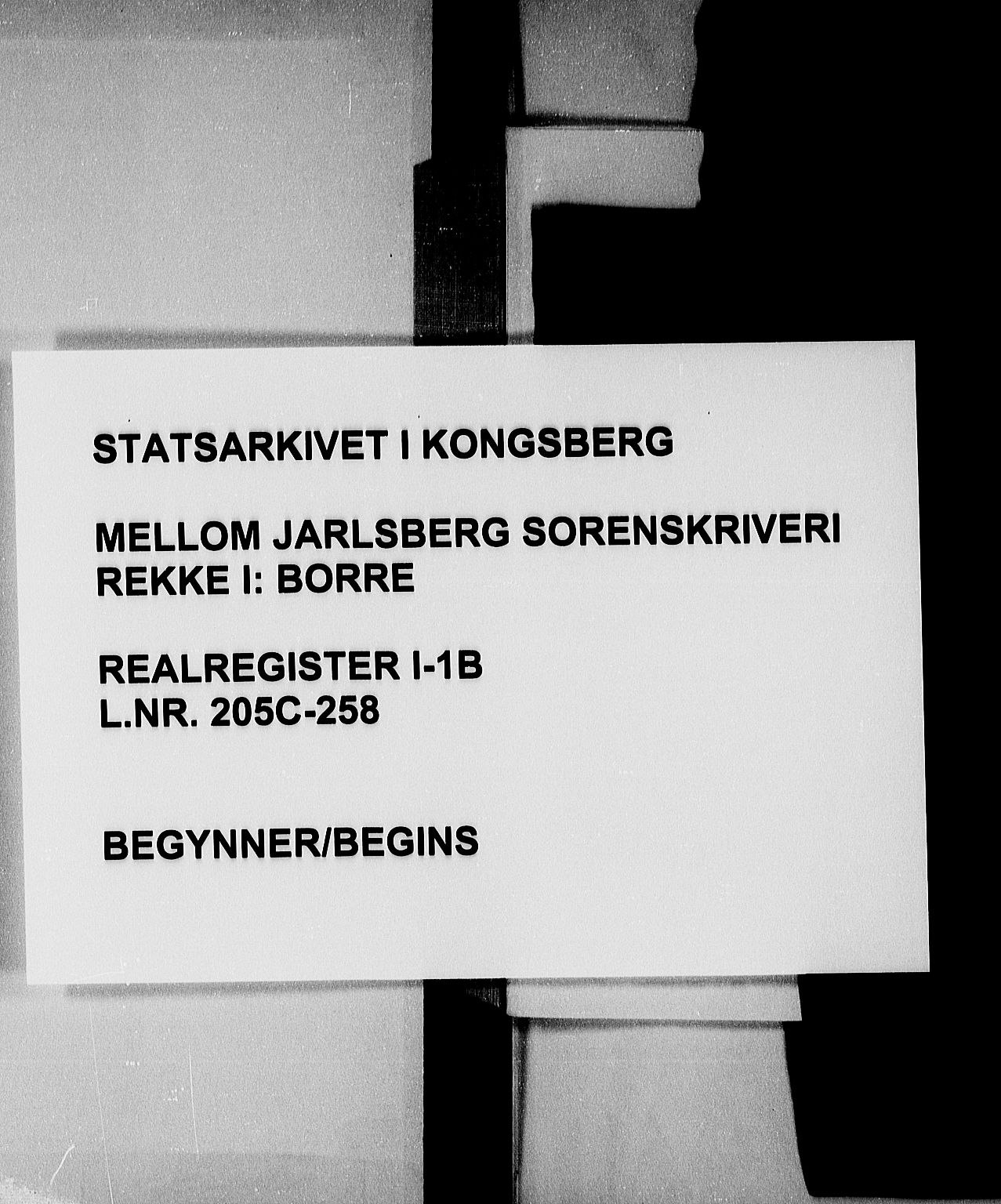 Mellom Jarlsberg sorenskriveri, SAKO/A-132/G/Gb/Gba/L0001b: Panteregister nr. I 1b