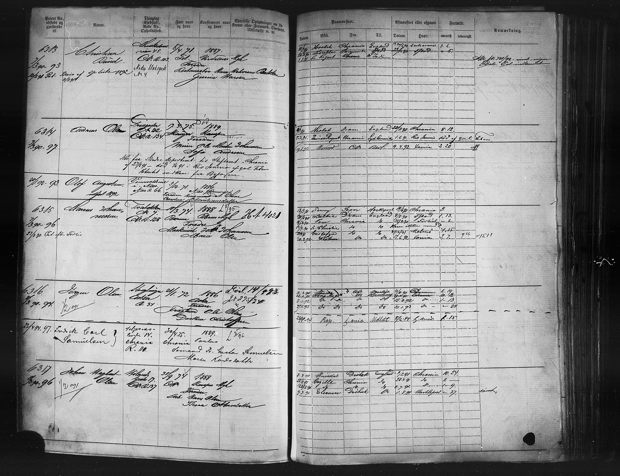 Oslo mønstringskontor, AV/SAO-A-10569g/F/Fc/Fca/L0003: Annotasjonsrulle, 1887-1902, s. 232
