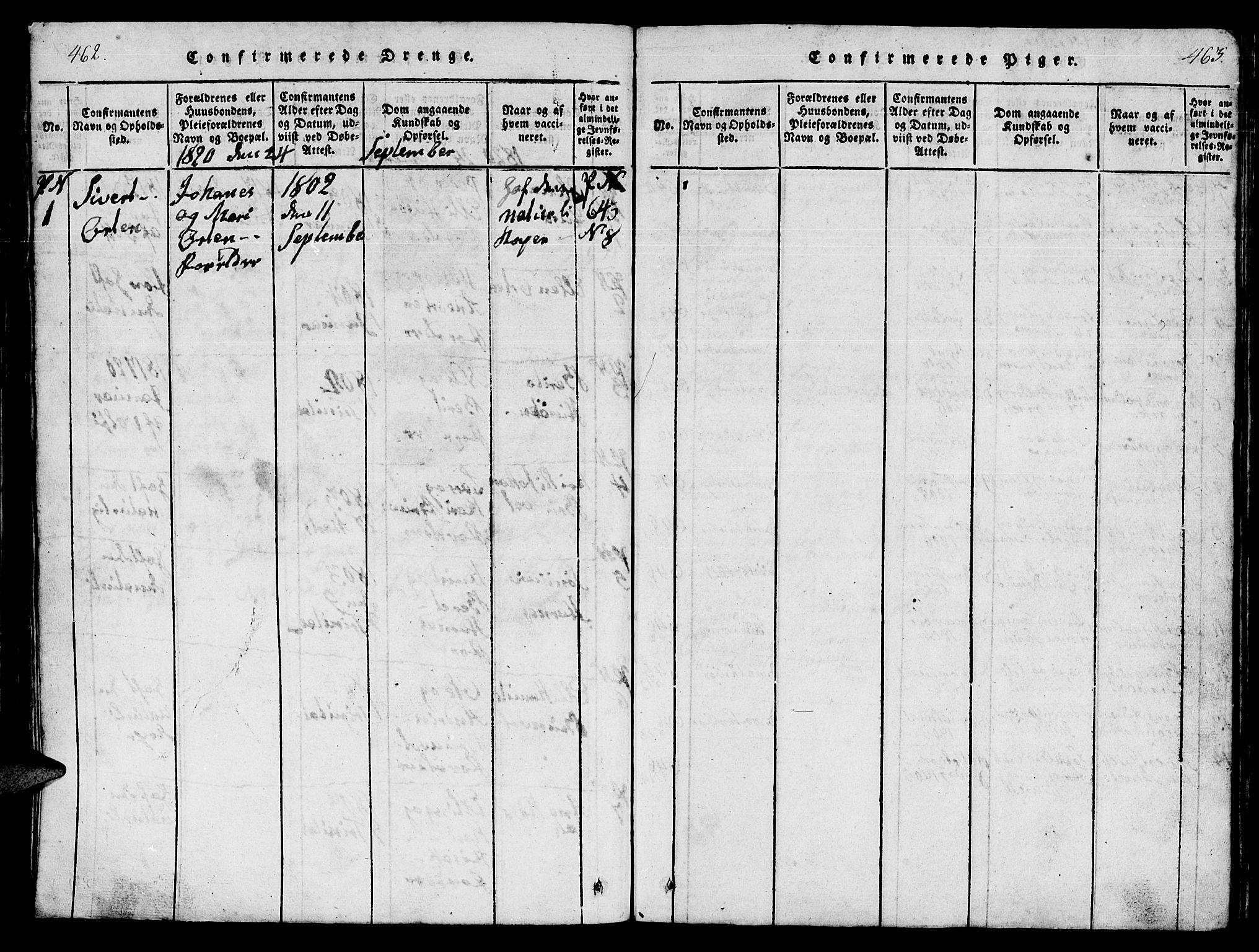 Ministerialprotokoller, klokkerbøker og fødselsregistre - Møre og Romsdal, AV/SAT-A-1454/561/L0731: Klokkerbok nr. 561C01, 1817-1867, s. 462-463