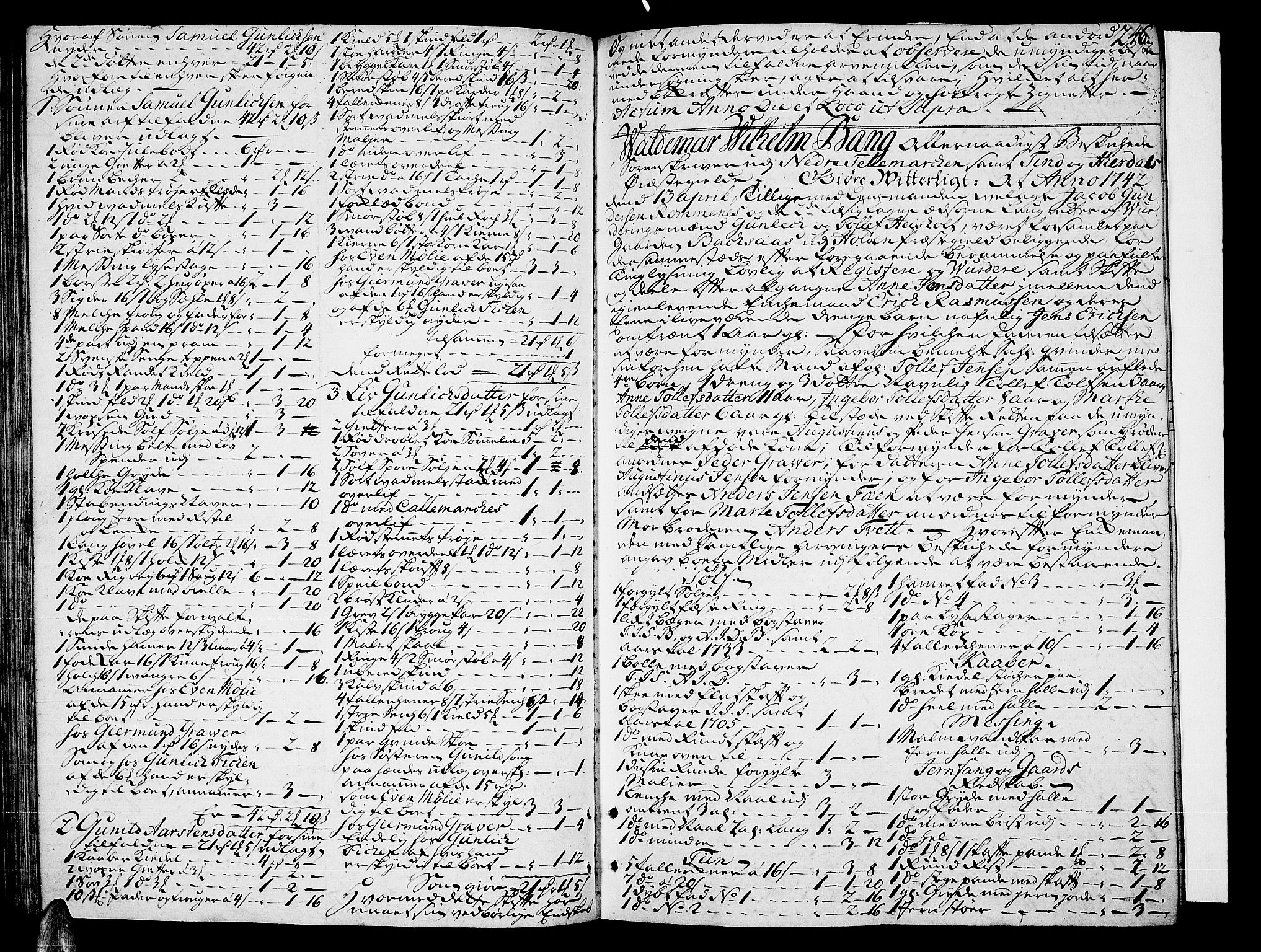 Nedre Telemark sorenskriveri, AV/SAKO-A-135/H/Hb/Hba/L0012: Skifteprotokoll, 1740-1745, s. 245b-246a