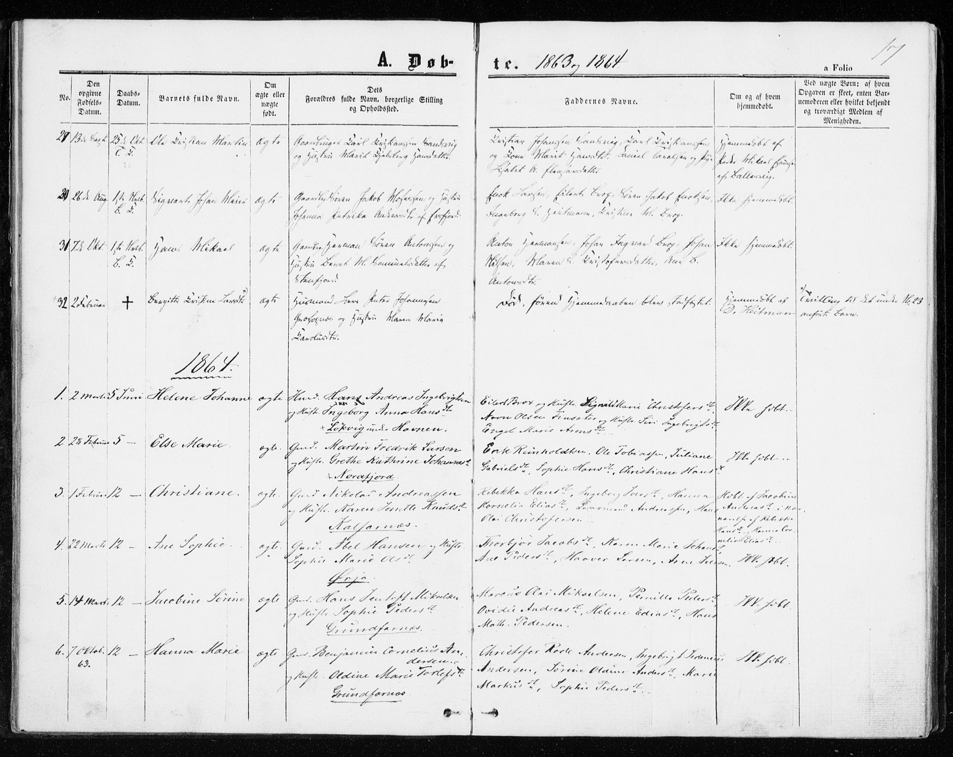 Berg sokneprestkontor, AV/SATØ-S-1318/G/Ga/Gaa/L0002kirke: Ministerialbok nr. 2, 1860-1872, s. 17