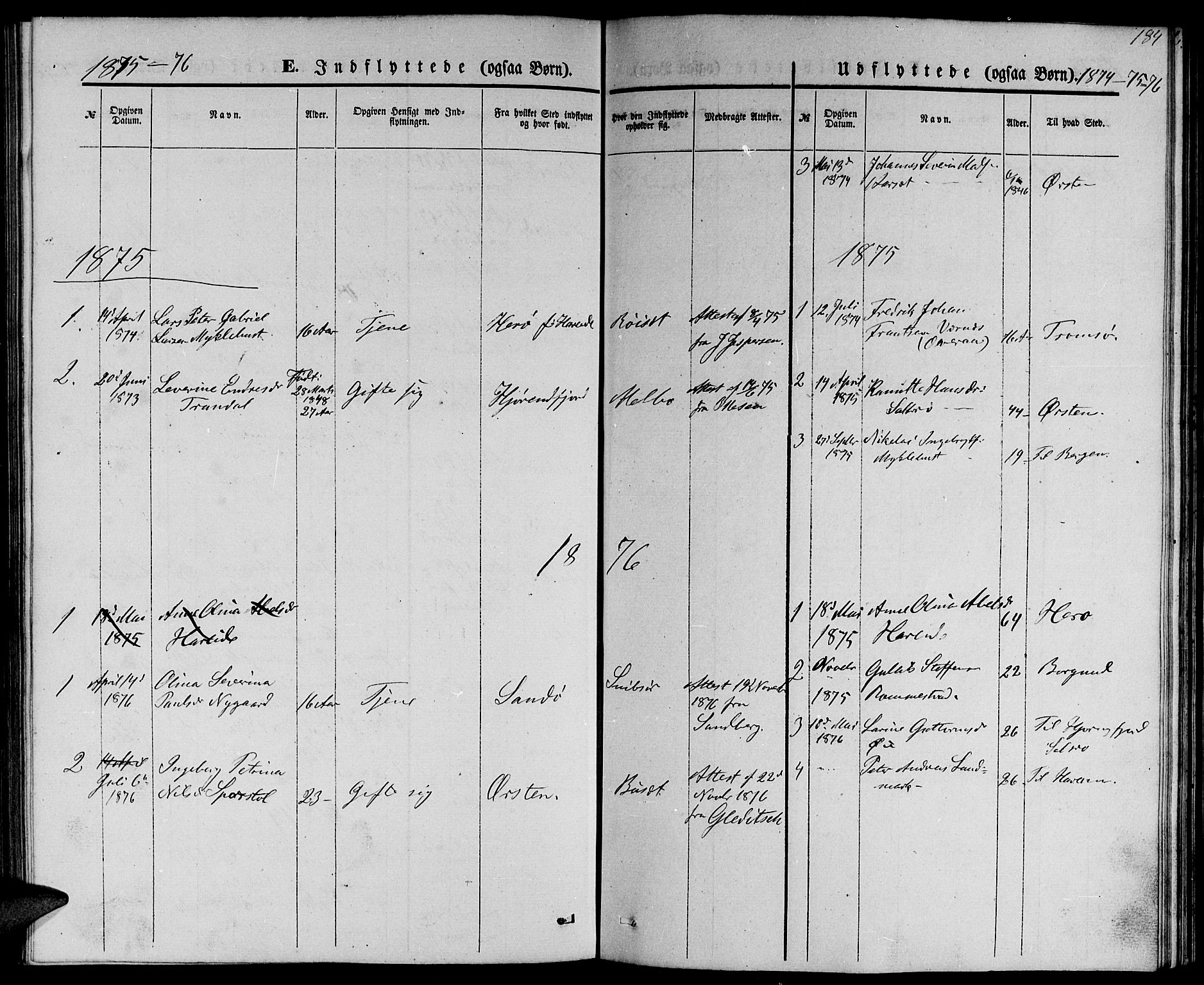 Ministerialprotokoller, klokkerbøker og fødselsregistre - Møre og Romsdal, SAT/A-1454/510/L0124: Klokkerbok nr. 510C01, 1854-1877, s. 184