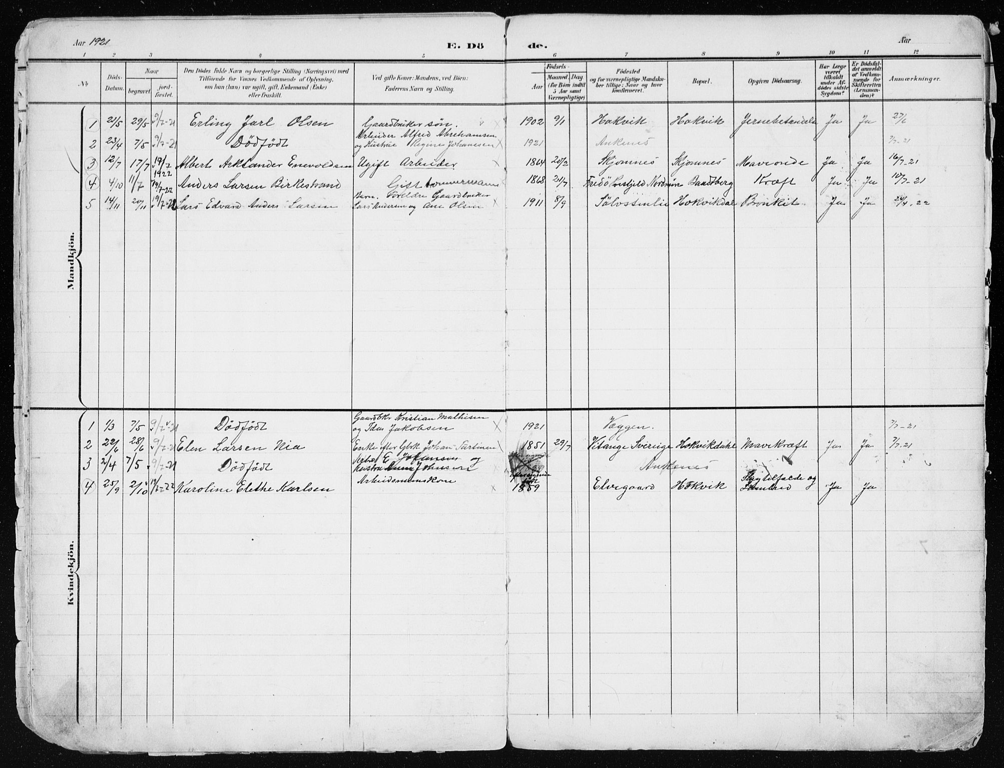Ministerialprotokoller, klokkerbøker og fødselsregistre - Nordland, AV/SAT-A-1459/866/L0959: Klokkerbok nr. 866C08, 1900-1949