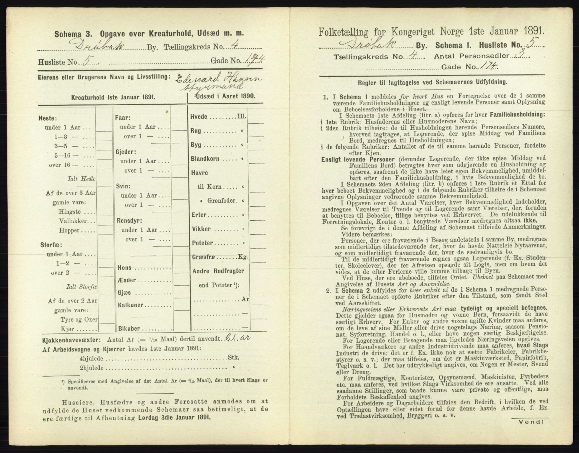 RA, Folketelling 1891 for 0203 Drøbak kjøpstad, 1891, s. 483