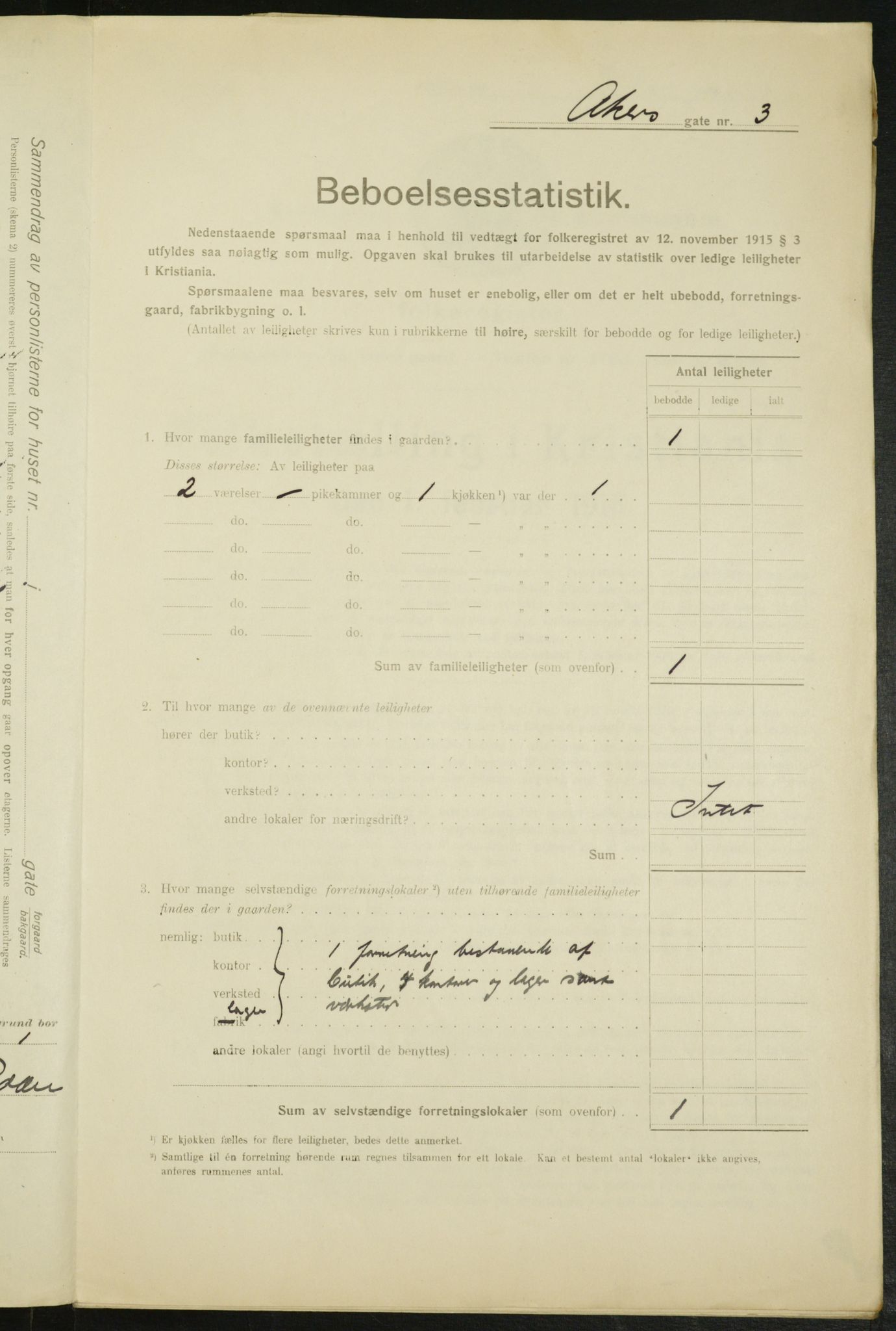 OBA, Kommunal folketelling 1.2.1916 for Kristiania, 1916, s. 339