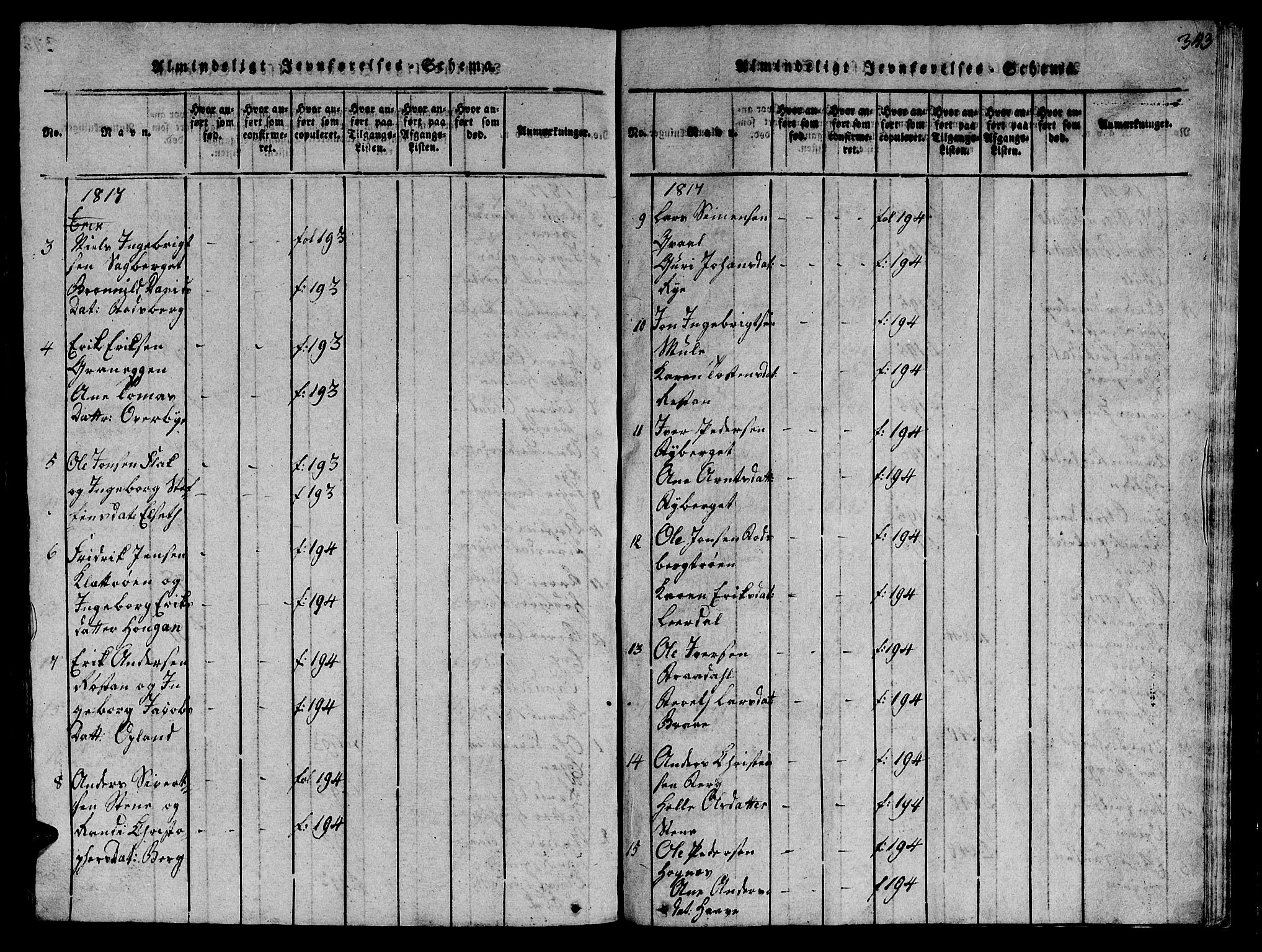 Ministerialprotokoller, klokkerbøker og fødselsregistre - Sør-Trøndelag, SAT/A-1456/612/L0385: Klokkerbok nr. 612C01, 1816-1845, s. 343