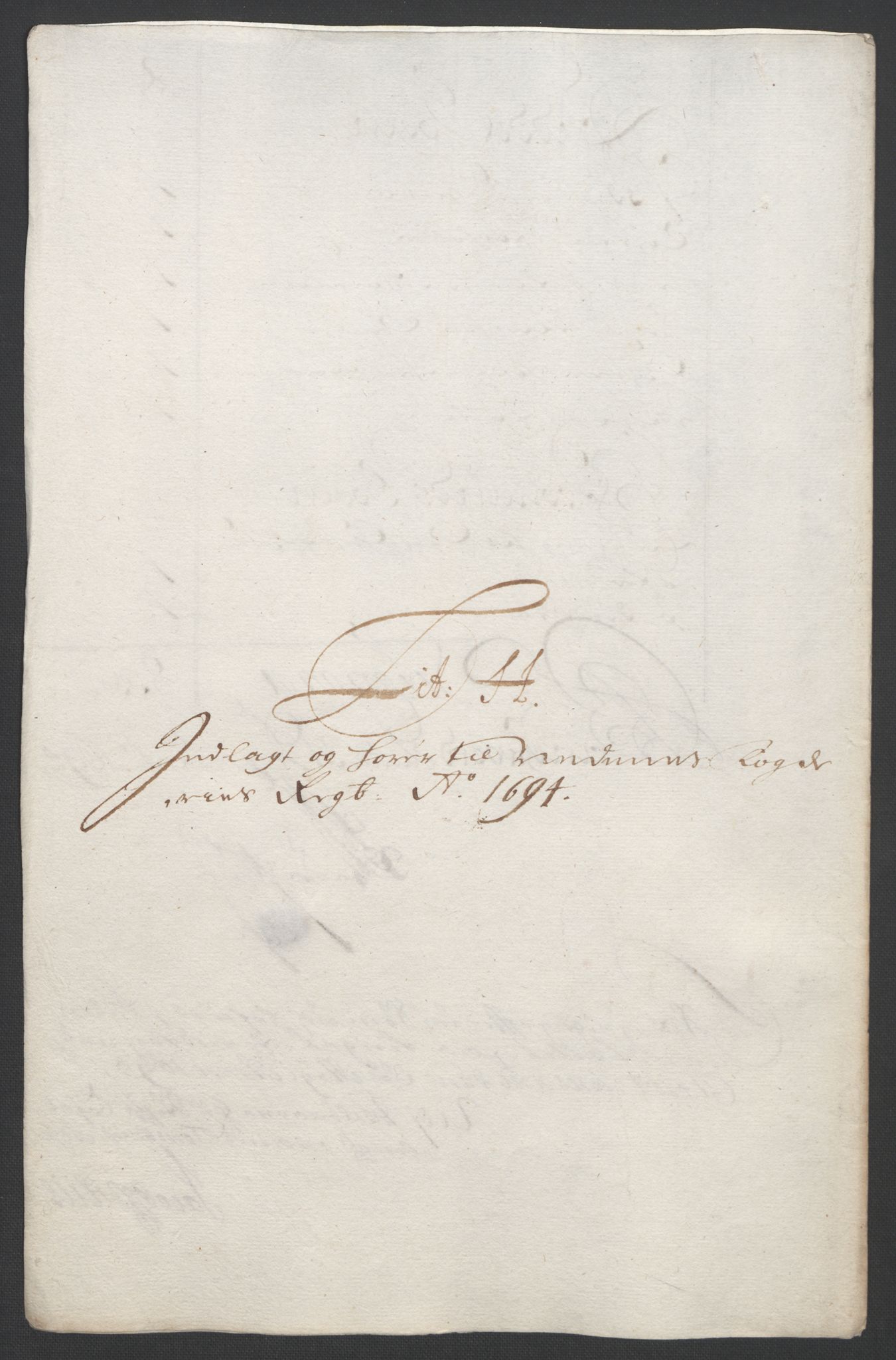 Rentekammeret inntil 1814, Reviderte regnskaper, Fogderegnskap, RA/EA-4092/R39/L2312: Fogderegnskap Nedenes, 1693-1695, s. 155