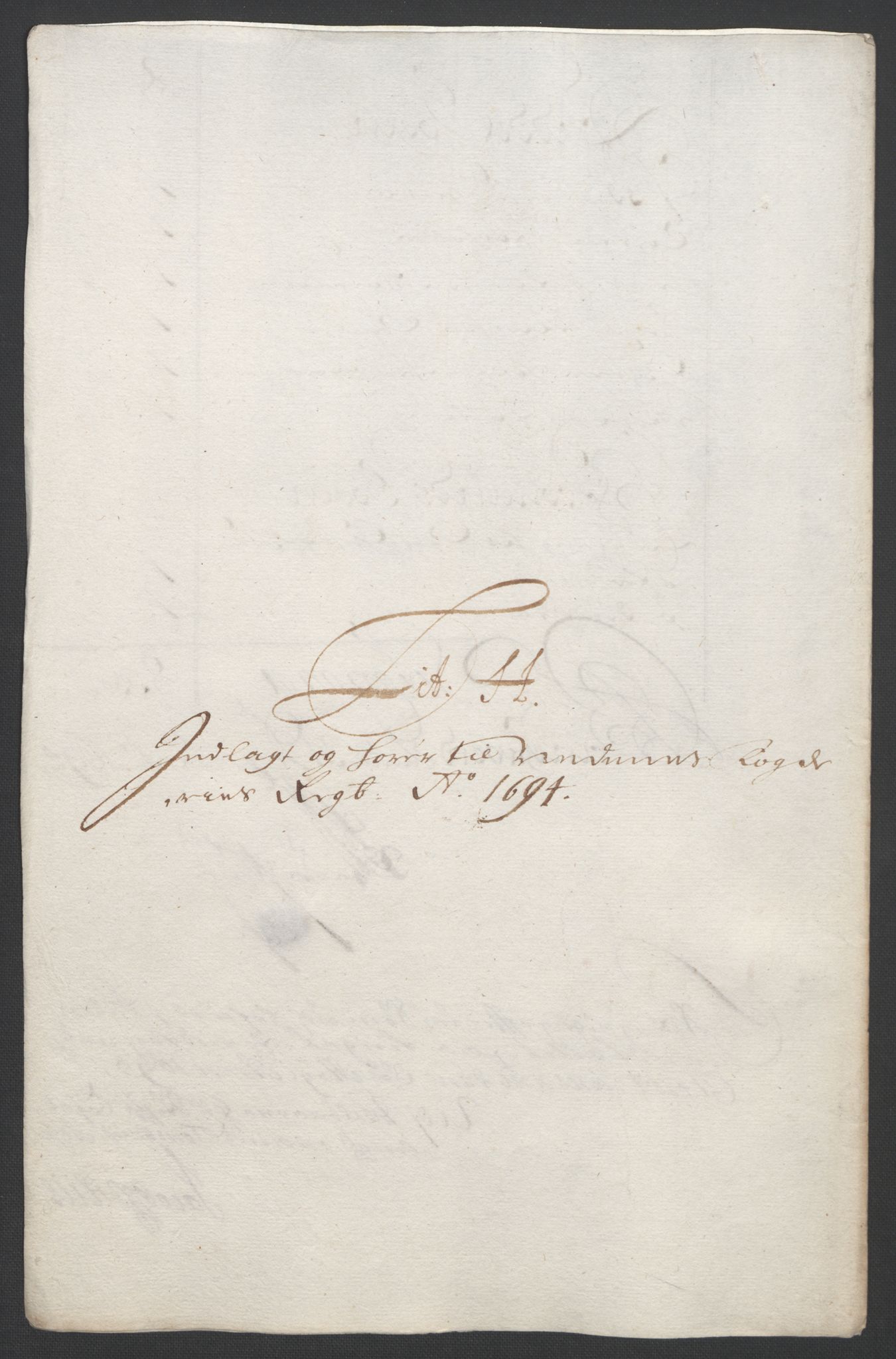 Rentekammeret inntil 1814, Reviderte regnskaper, Fogderegnskap, AV/RA-EA-4092/R39/L2312: Fogderegnskap Nedenes, 1693-1695, s. 155