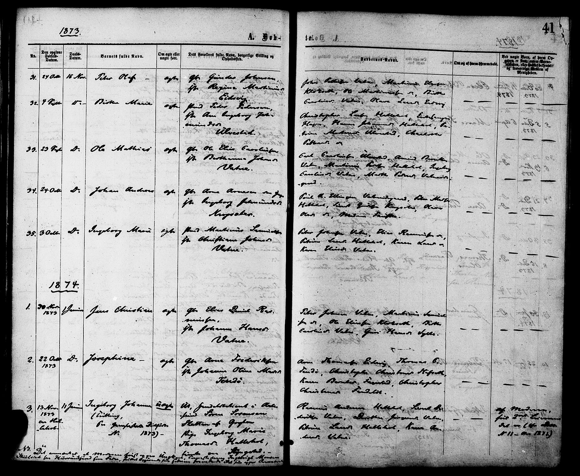 Ministerialprotokoller, klokkerbøker og fødselsregistre - Møre og Romsdal, AV/SAT-A-1454/525/L0373: Ministerialbok nr. 525A03, 1864-1879, s. 41