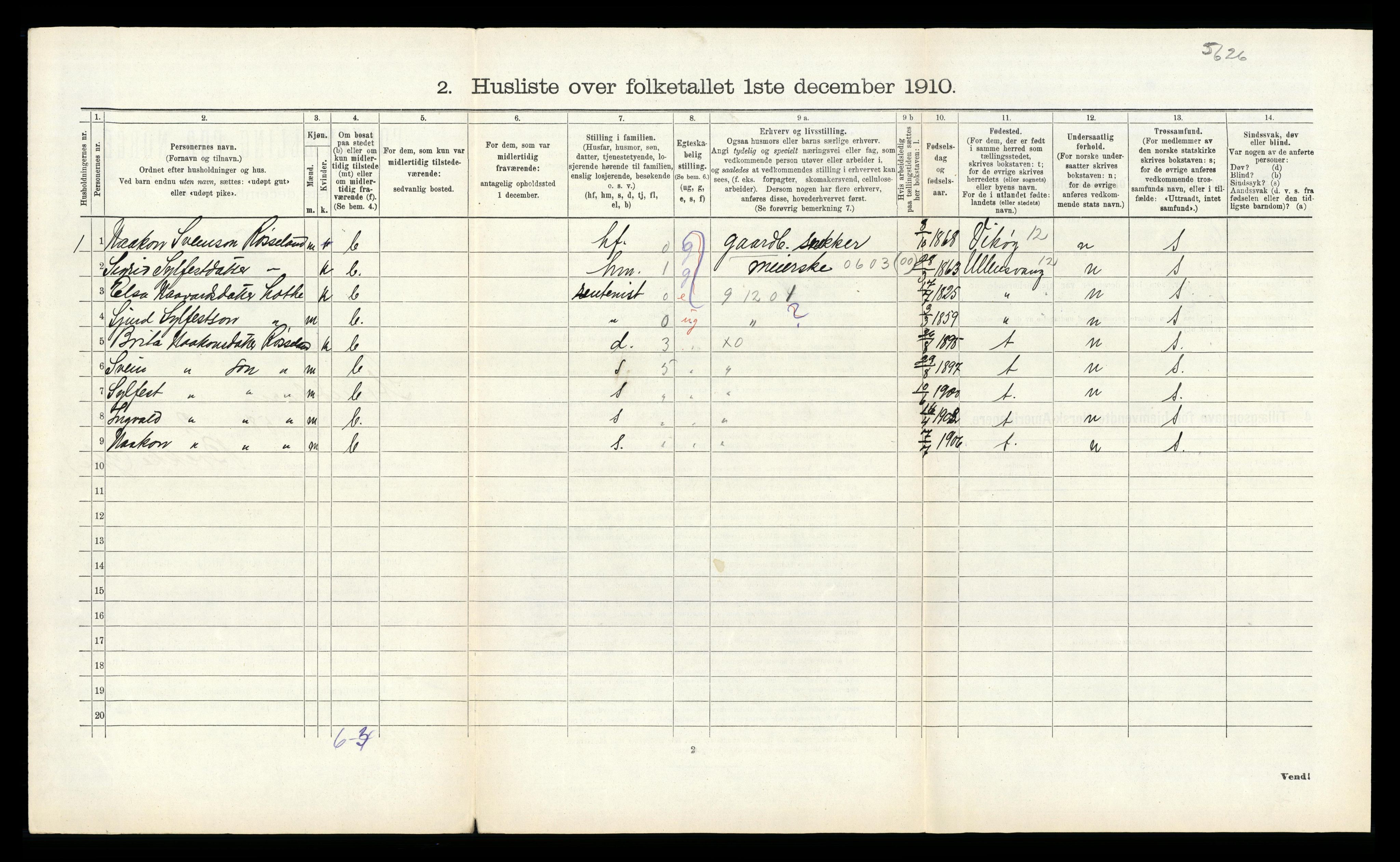 RA, Folketelling 1910 for 1226 Strandebarm herred, 1910, s. 427