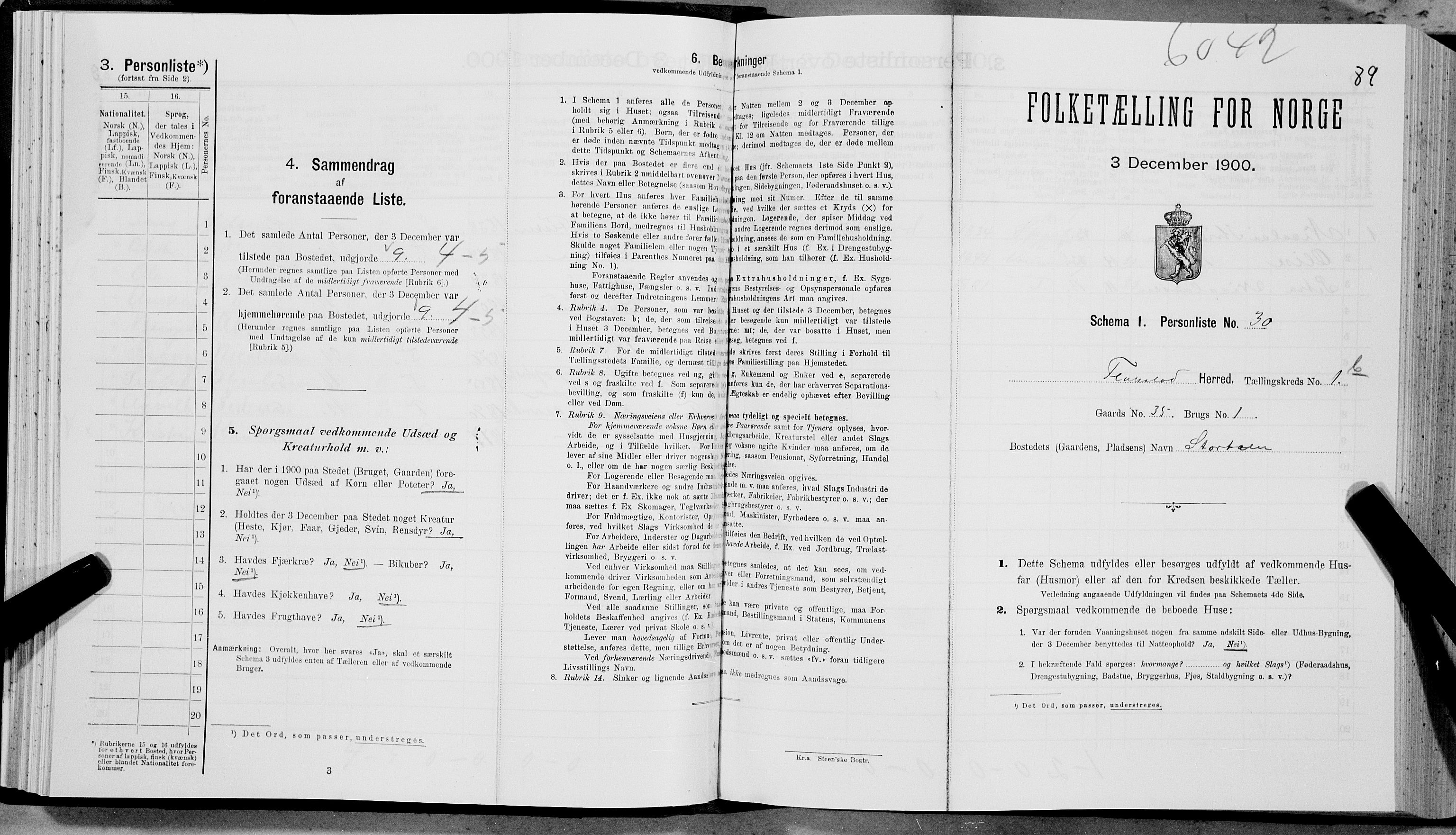 SAT, Folketelling 1900 for 1859 Flakstad herred, 1900, s. 108