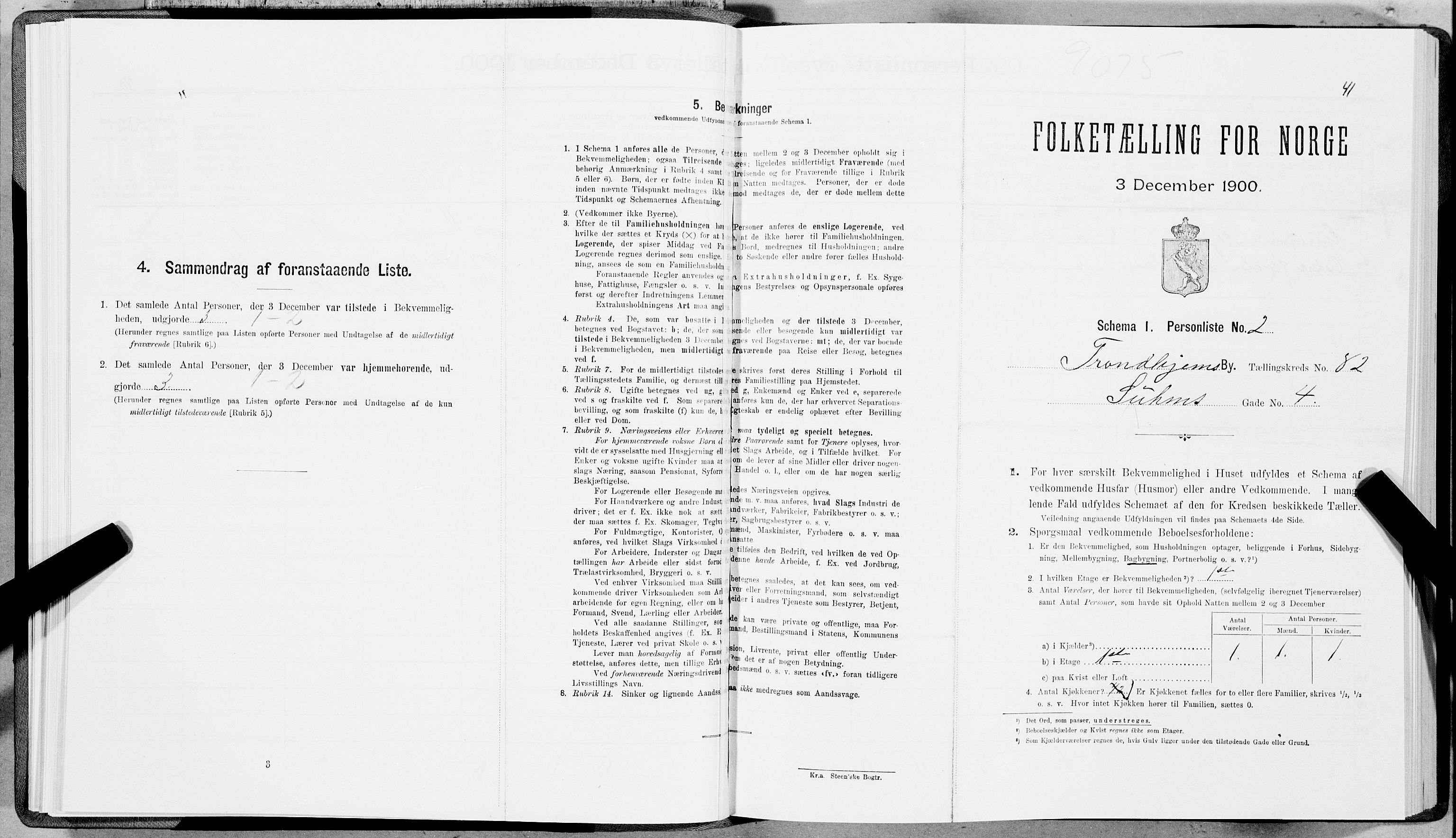 SAT, Folketelling 1900 for 1601 Trondheim kjøpstad, 1900, s. 16611