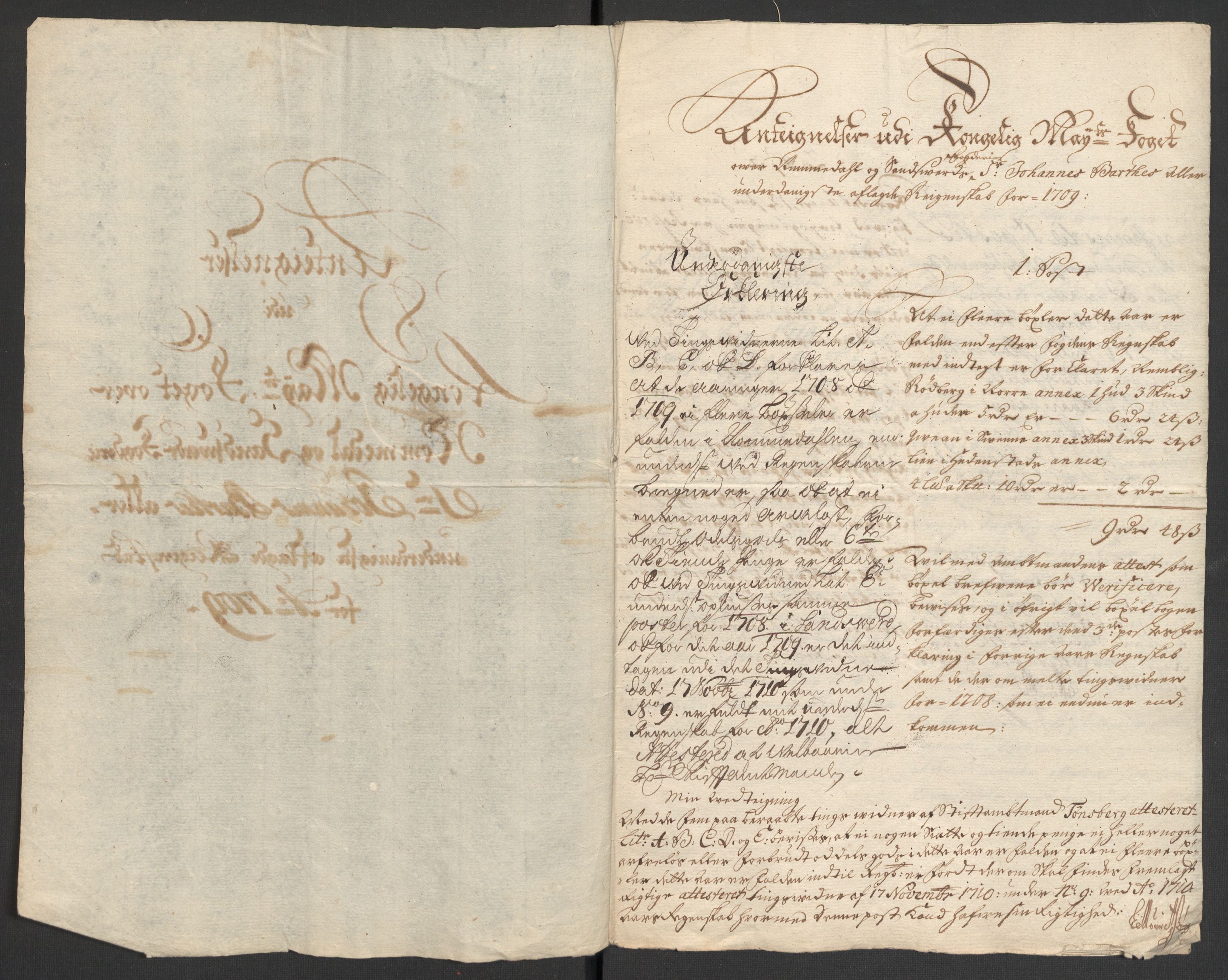 Rentekammeret inntil 1814, Reviderte regnskaper, Fogderegnskap, AV/RA-EA-4092/R24/L1585: Fogderegnskap Numedal og Sandsvær, 1709-1710, s. 121