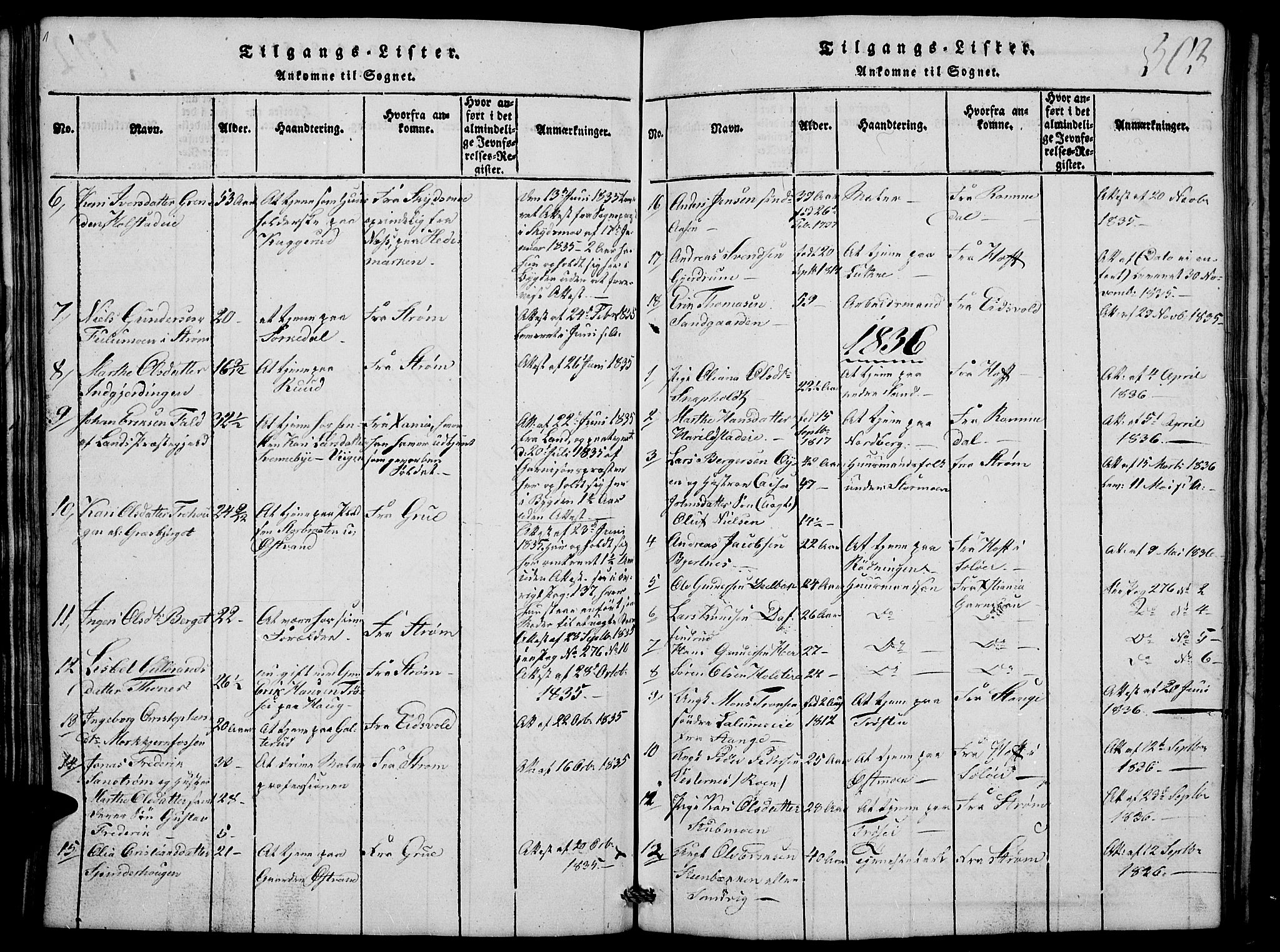 Nord-Odal prestekontor, AV/SAH-PREST-032/H/Ha/Hab/L0001: Klokkerbok nr. 1, 1819-1838, s. 303