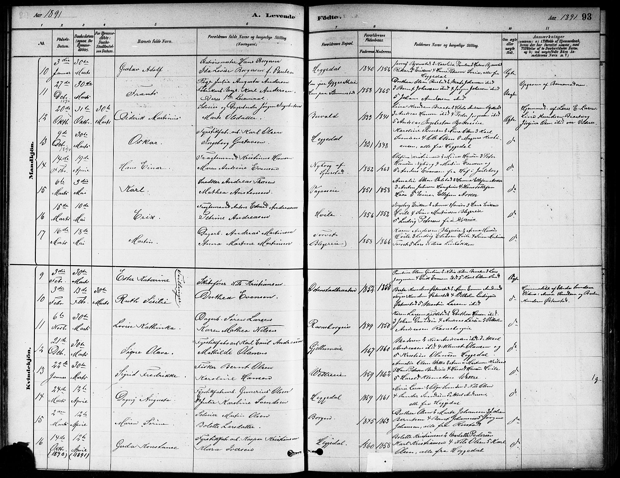 Asker prestekontor Kirkebøker, SAO/A-10256a/F/Fa/L0013: Ministerialbok nr. I 13, 1879-1896, s. 93