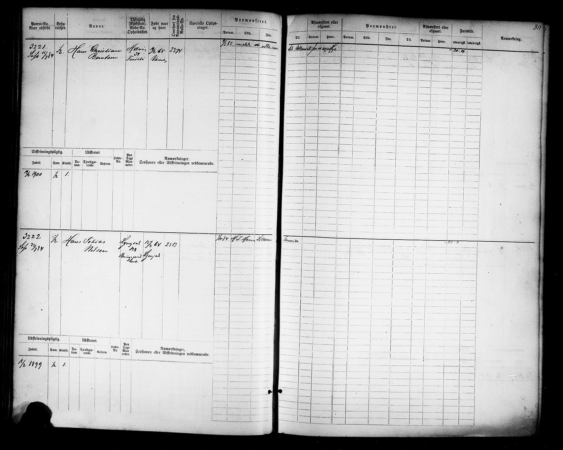 Farsund mønstringskrets, AV/SAK-2031-0017/F/Fb/L0019: Hovedrulle nr 3067-3832, Z-11, 1882-1922, s. 83