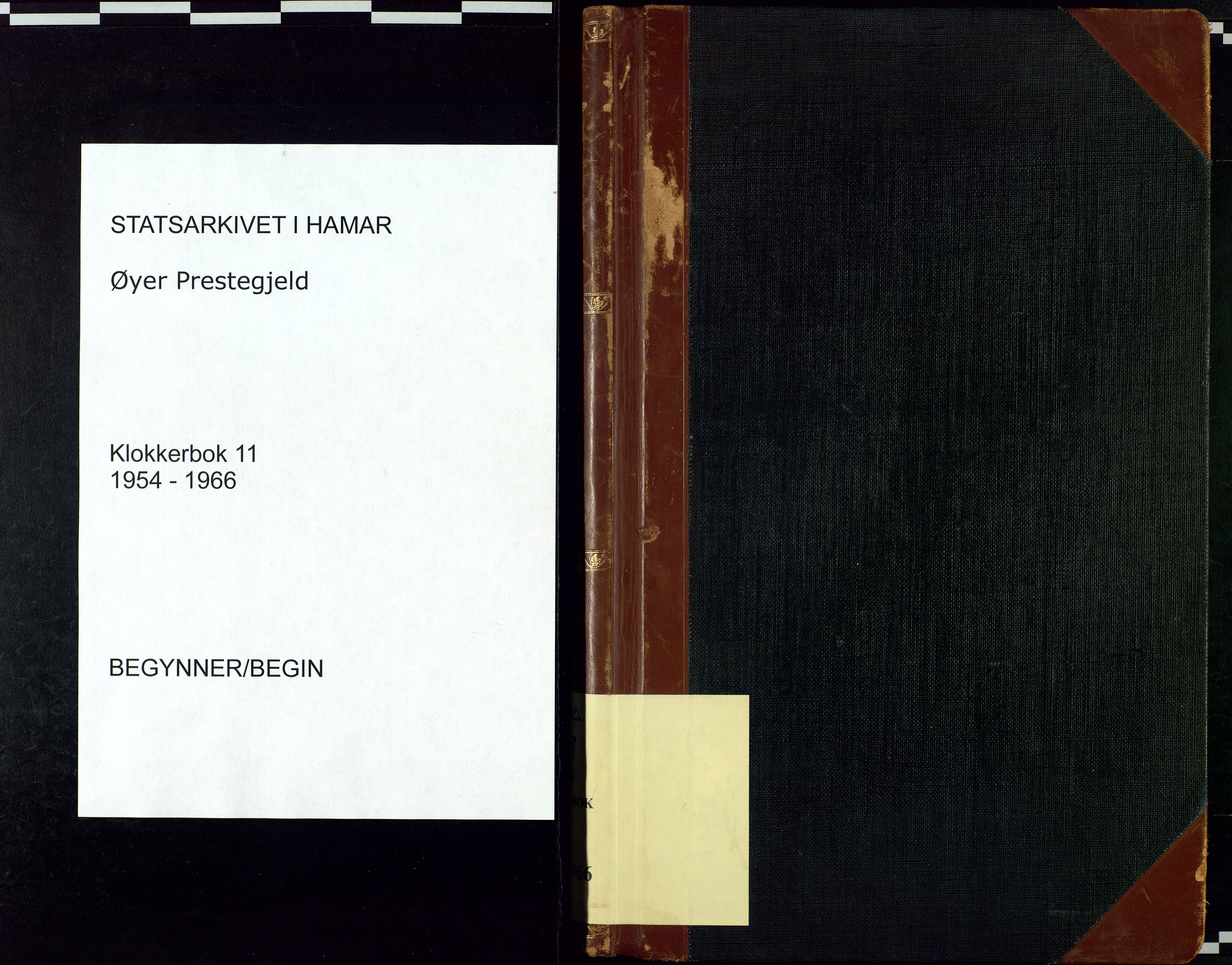 Øyer prestekontor, AV/SAH-PREST-084/H/Ha/Hab/L0011: Klokkerbok nr. 11, 1954-1966