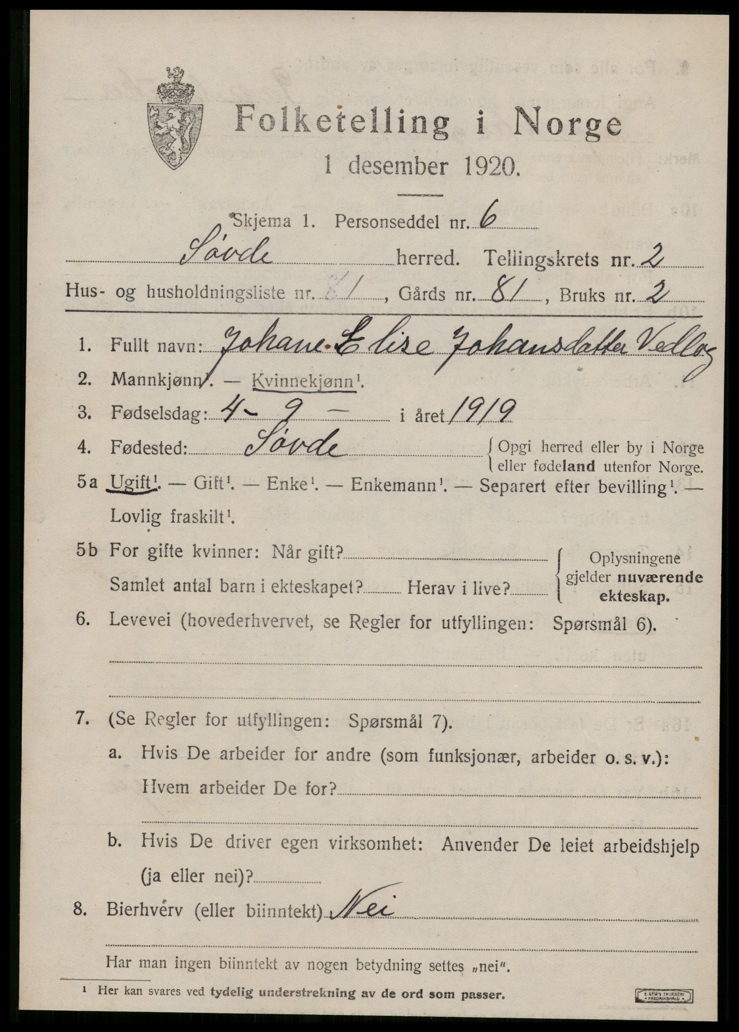 SAT, Folketelling 1920 for 1512 Syvde herred, 1920, s. 624