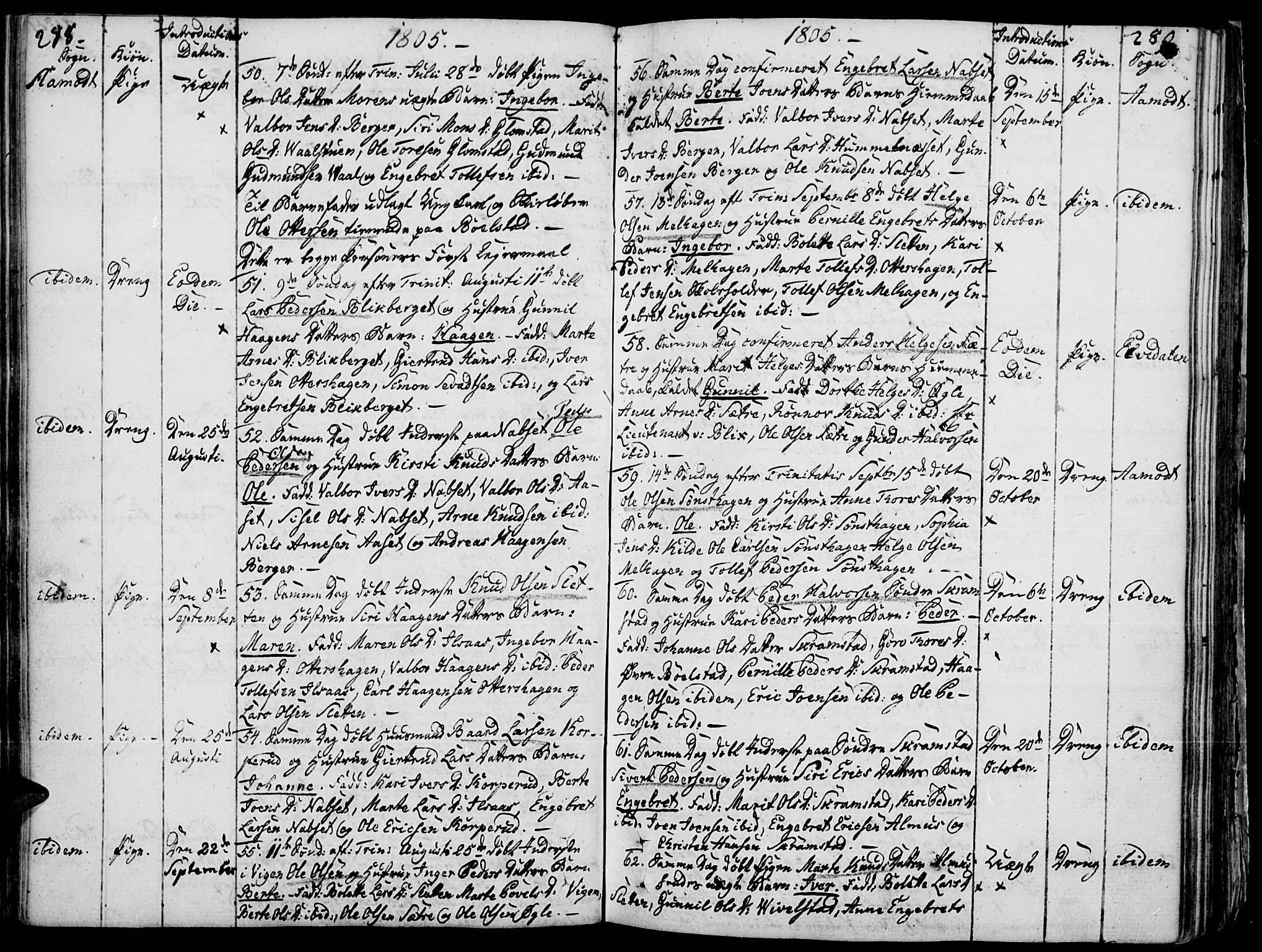 Åmot prestekontor, Hedmark, AV/SAH-PREST-056/H/Ha/Haa/L0003: Ministerialbok nr. 3, 1780-1810, s. 288-289
