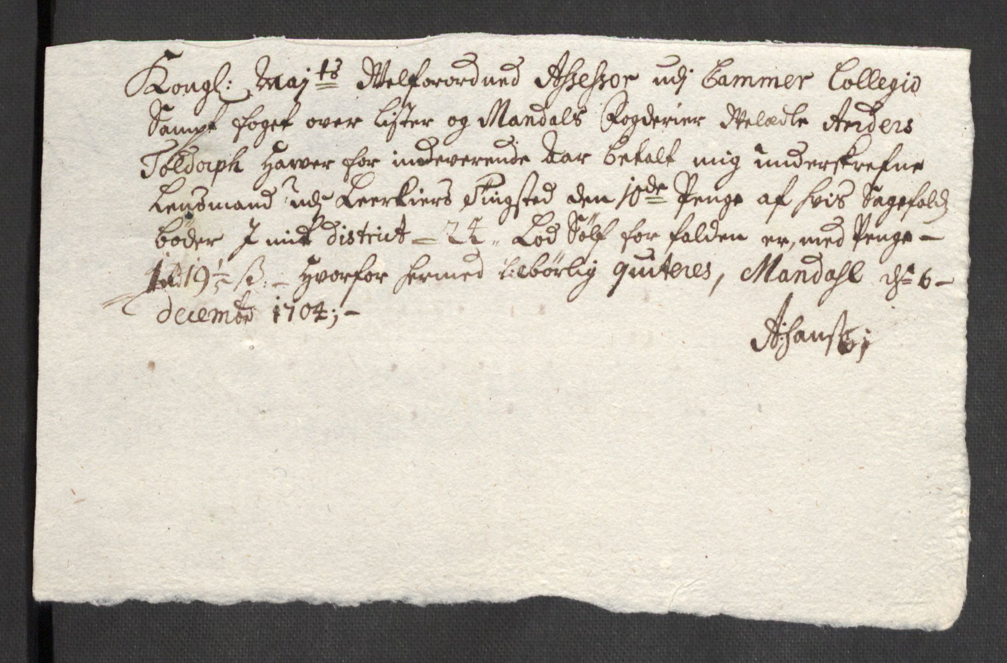 Rentekammeret inntil 1814, Reviderte regnskaper, Fogderegnskap, RA/EA-4092/R43/L2550: Fogderegnskap Lista og Mandal, 1703-1704, s. 437