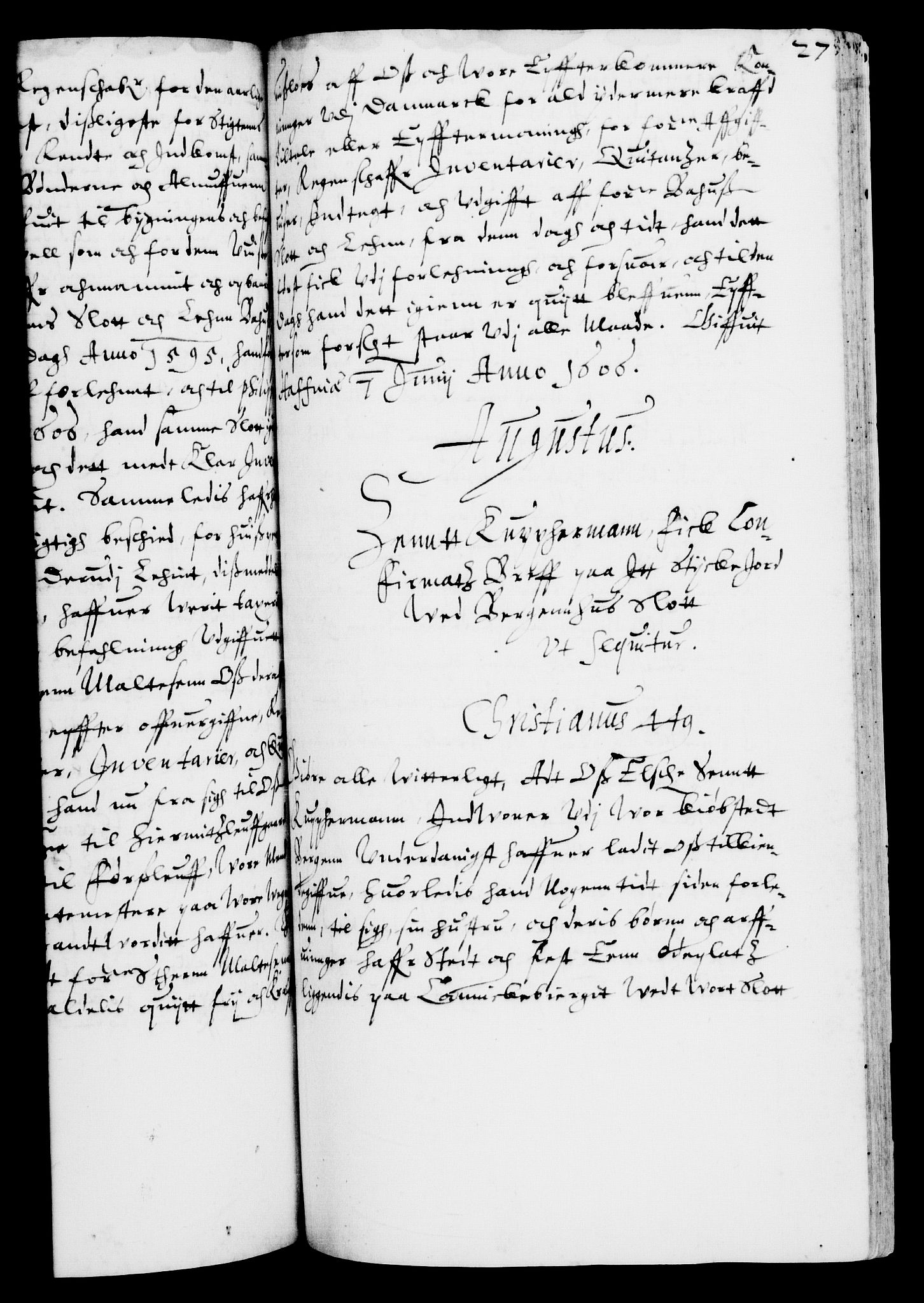 Danske Kanselli 1572-1799, AV/RA-EA-3023/F/Fc/Fca/Fcaa/L0003: Norske registre (mikrofilm), 1596-1616, s. 272a