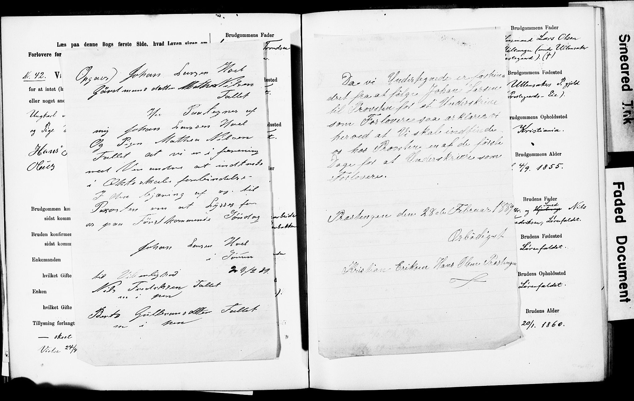Sørum prestekontor Kirkebøker, AV/SAO-A-10303/H/Ha/L0001: Lysningsprotokoll nr. 1, 1887-1890