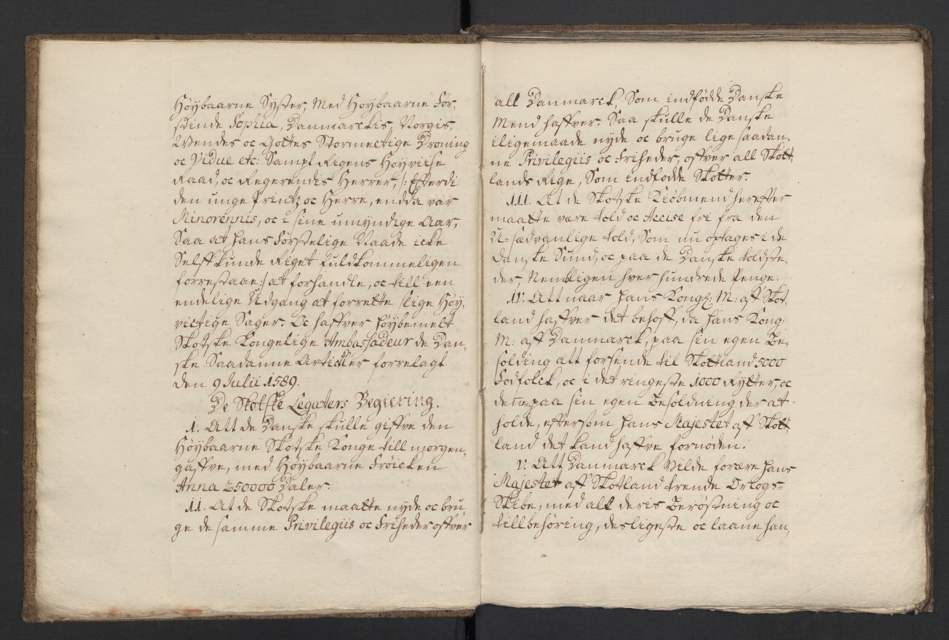 Manuskriptsamlingen, RA/EA-3667/G/L0062: Kong Jacob 6.s bilager med frøken Anna 1589, 1589, s. 5