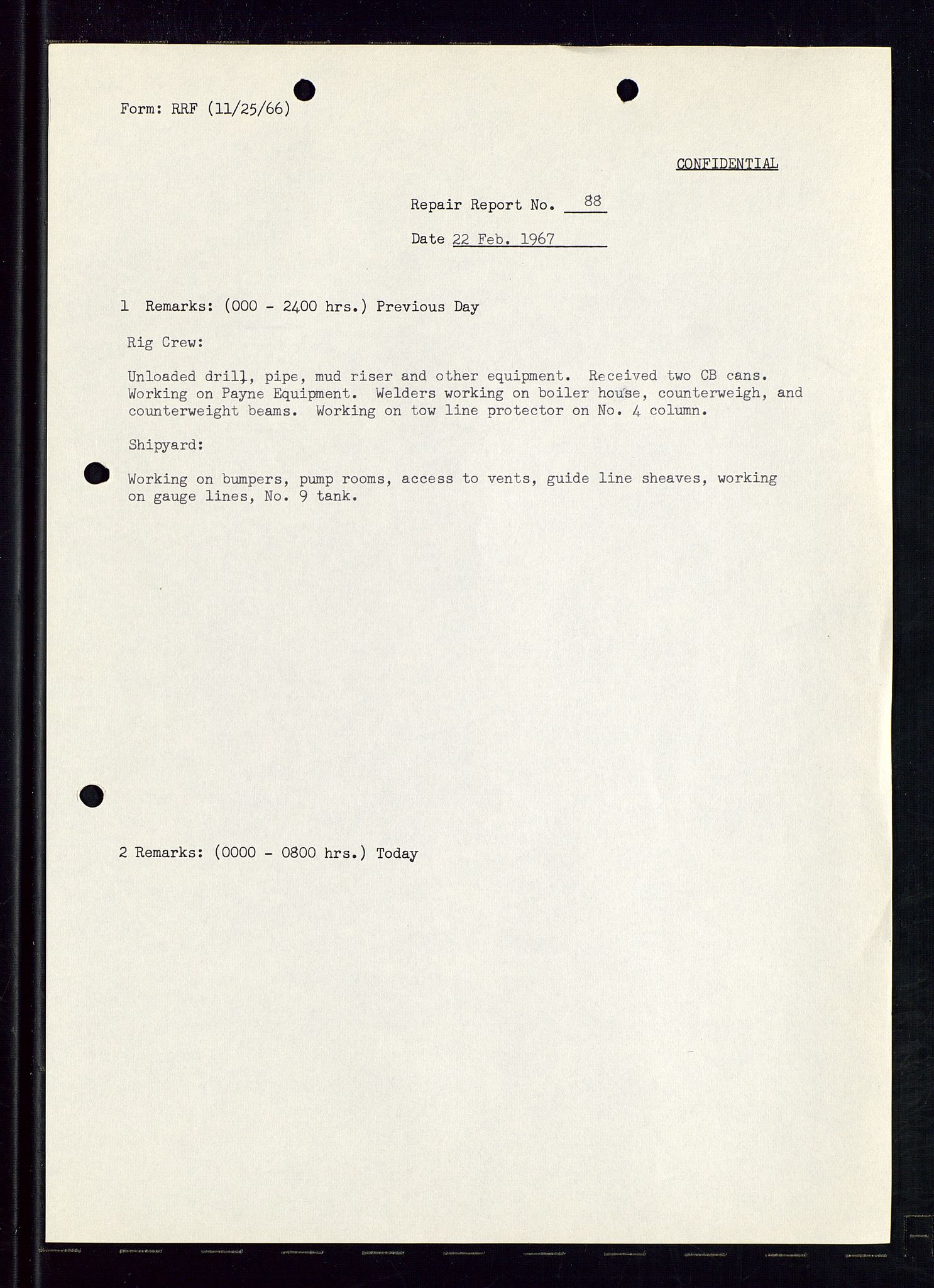 Pa 1512 - Esso Exploration and Production Norway Inc., AV/SAST-A-101917/E/Ea/L0012: Well 25/11-1 og Well 25/10-3, 1966-1967, s. 6