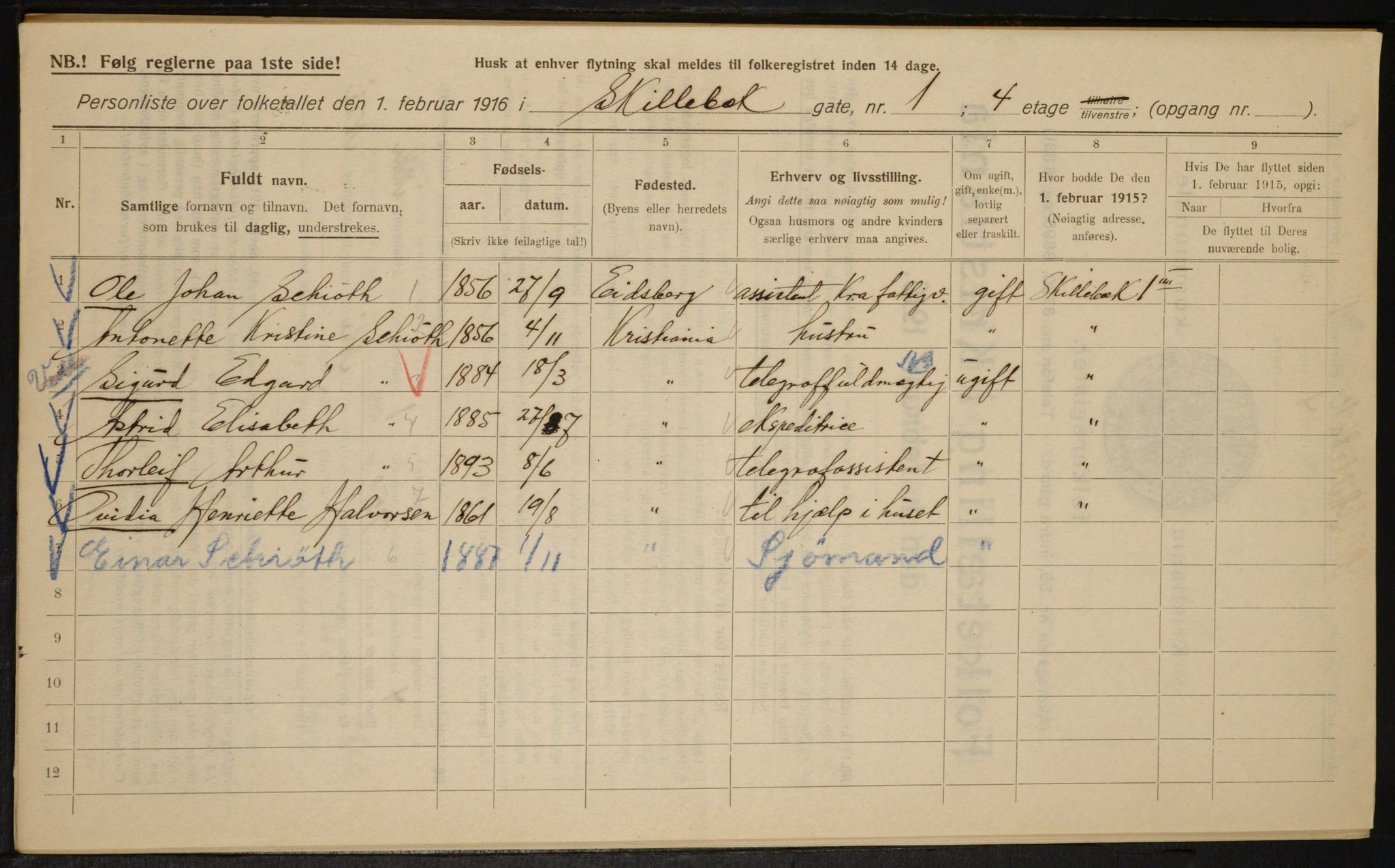 OBA, Kommunal folketelling 1.2.1916 for Kristiania, 1916, s. 97886