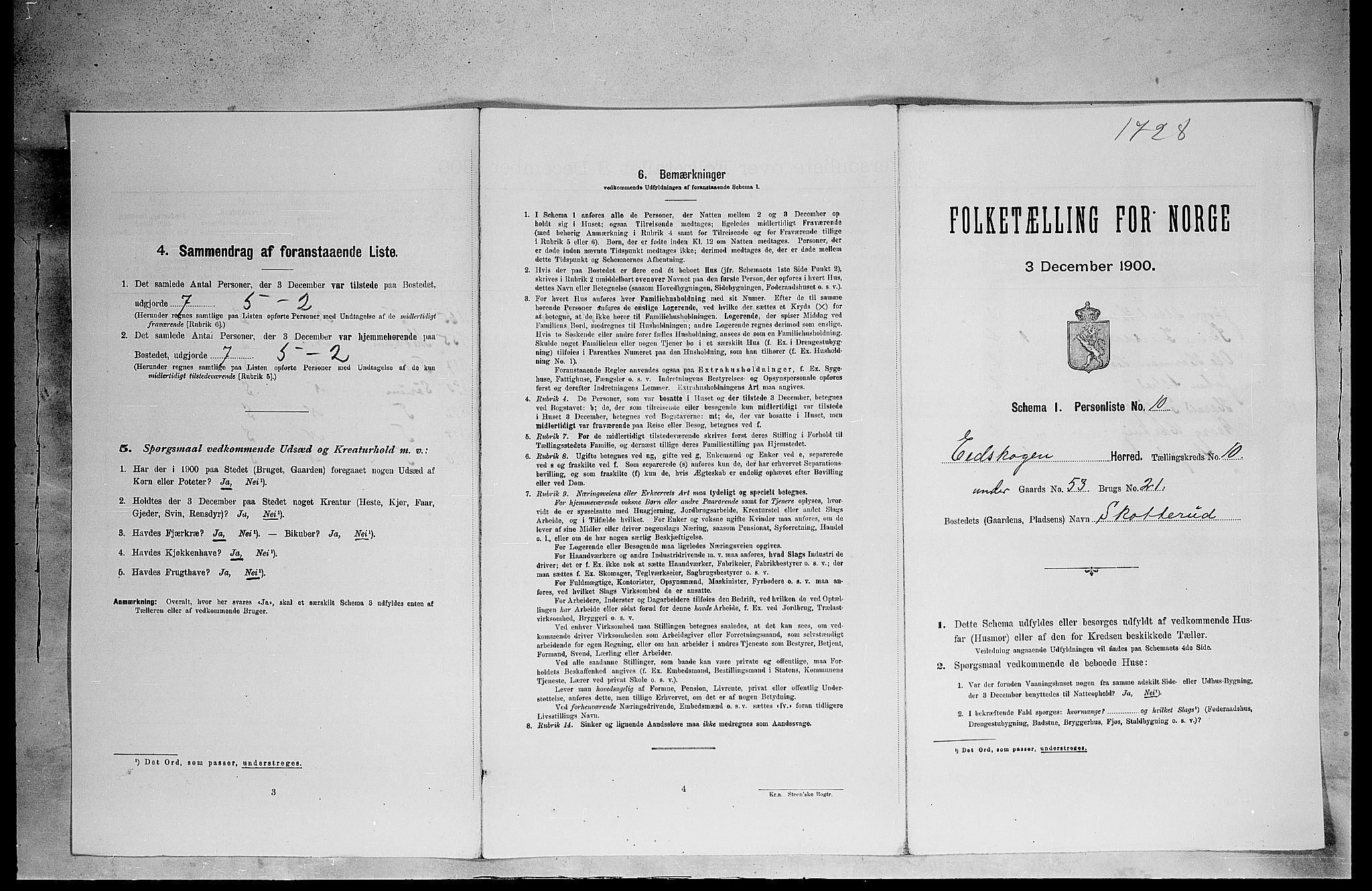 SAH, Folketelling 1900 for 0420 Eidskog herred, 1900, s. 1243