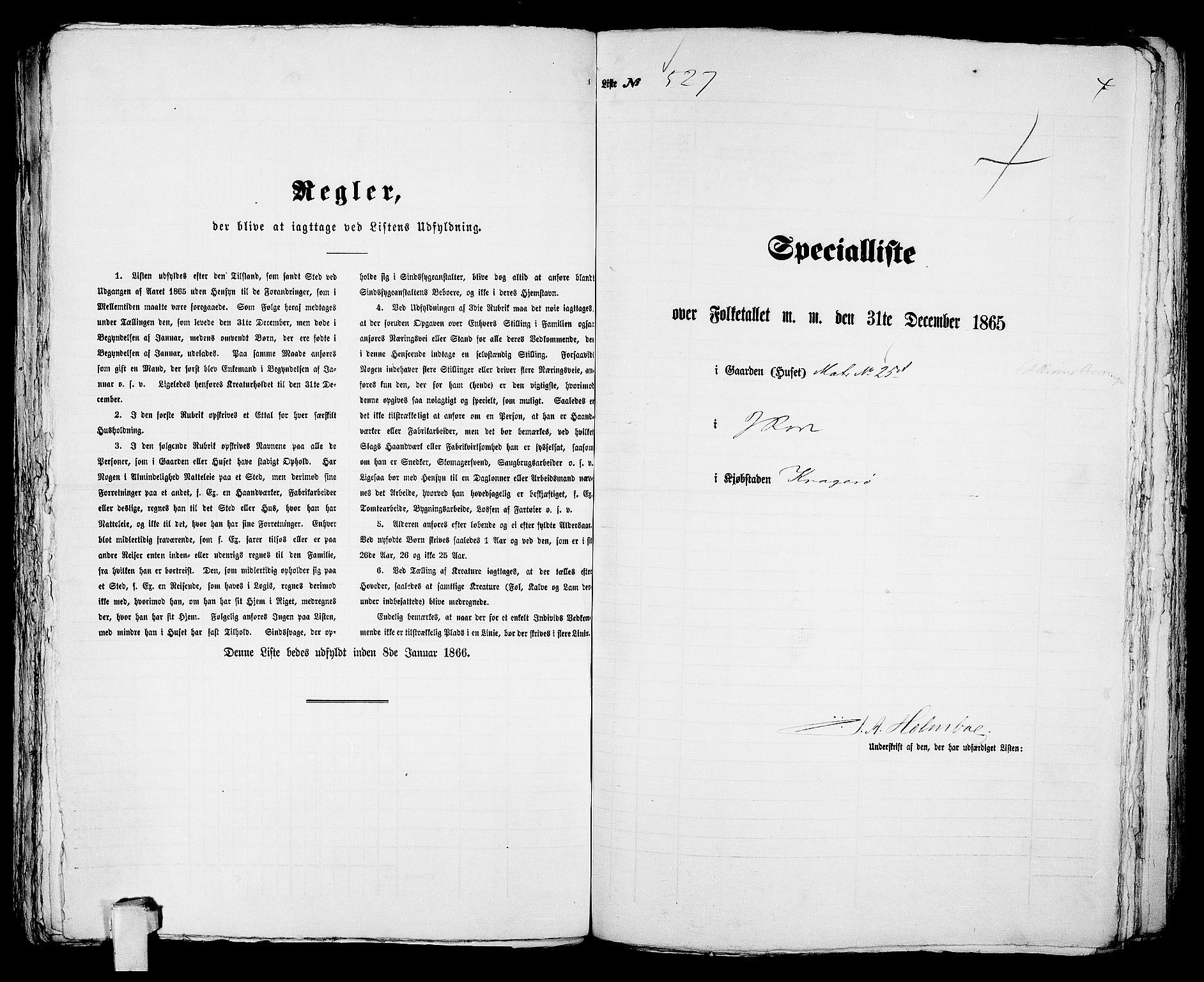 RA, Folketelling 1865 for 0801B Kragerø prestegjeld, Kragerø kjøpstad, 1865, s. 1070
