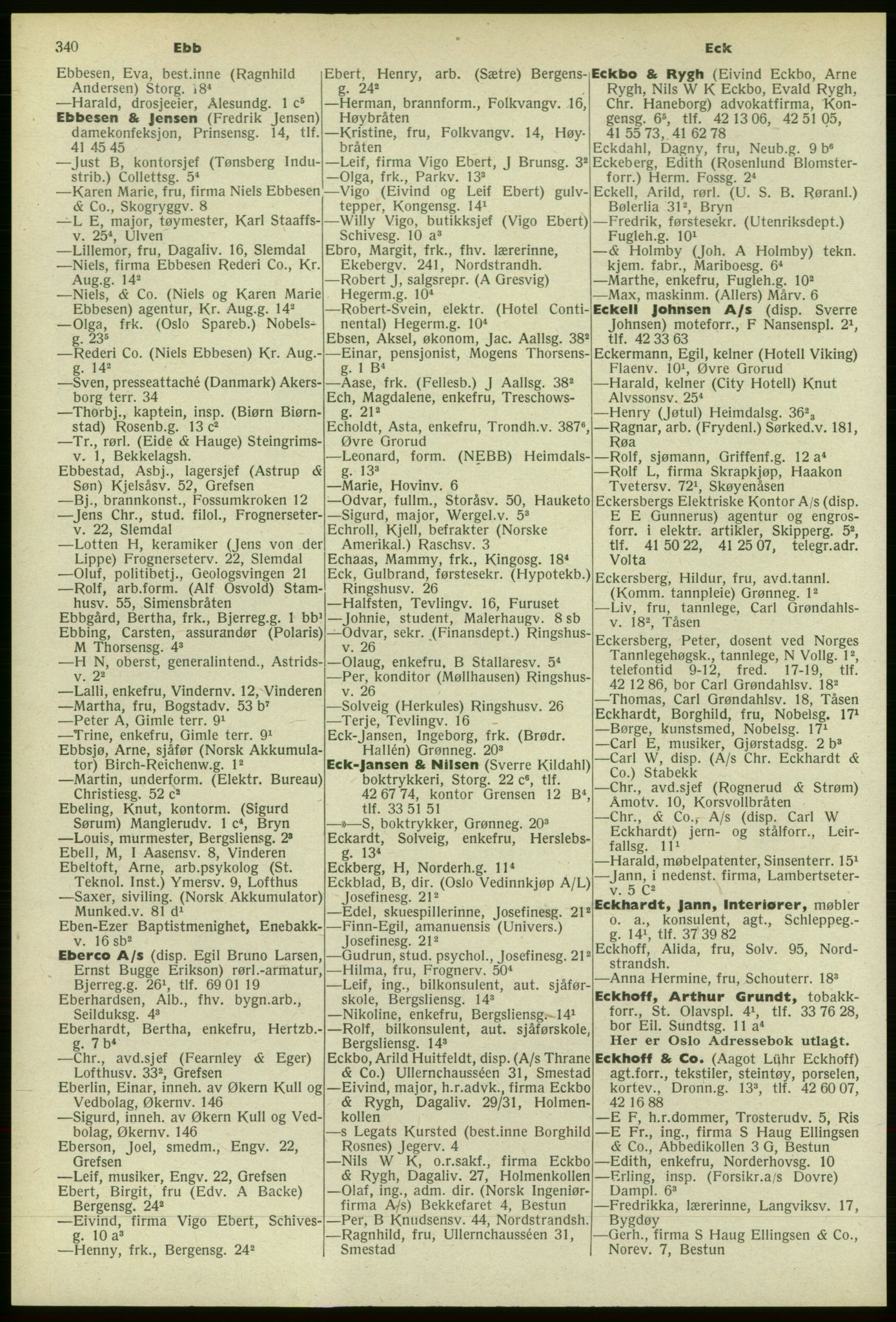 Kristiania/Oslo adressebok, PUBL/-, 1958-1959, s. 340