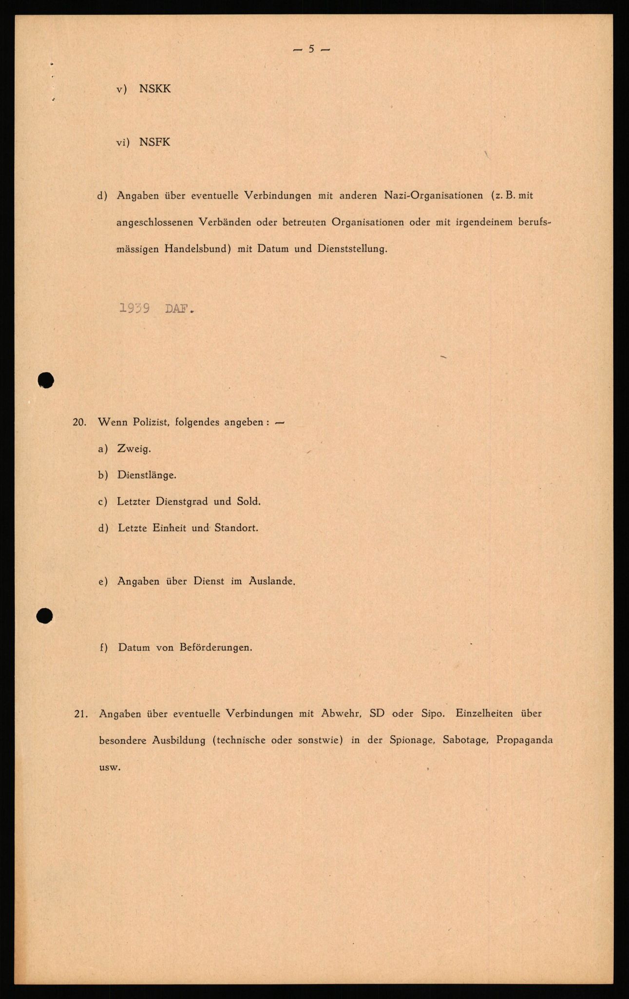 Forsvaret, Forsvarets overkommando II, AV/RA-RAFA-3915/D/Db/L0040: CI Questionaires. Tyske okkupasjonsstyrker i Norge. Østerrikere., 1945-1946, s. 299